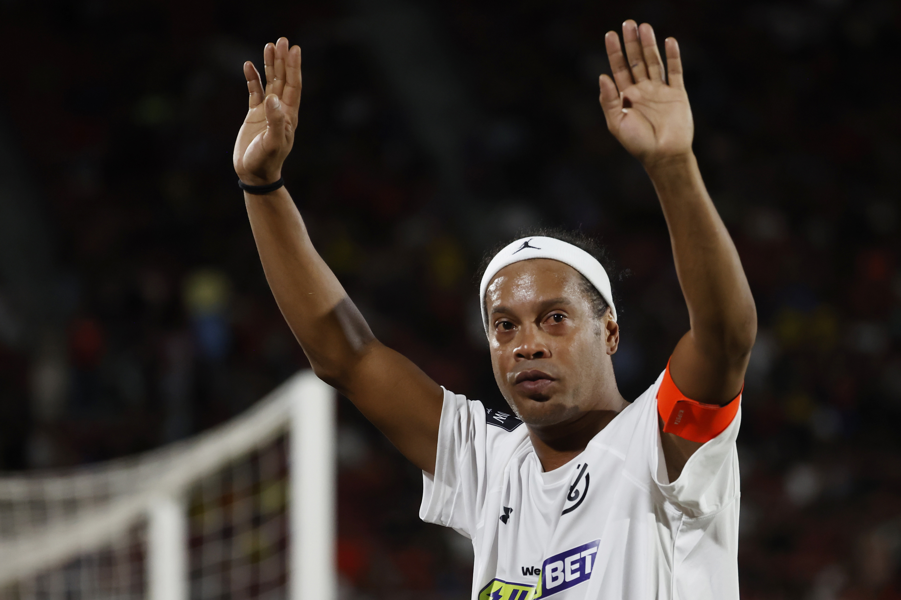 Ronaldinho, en un partido benéfico.