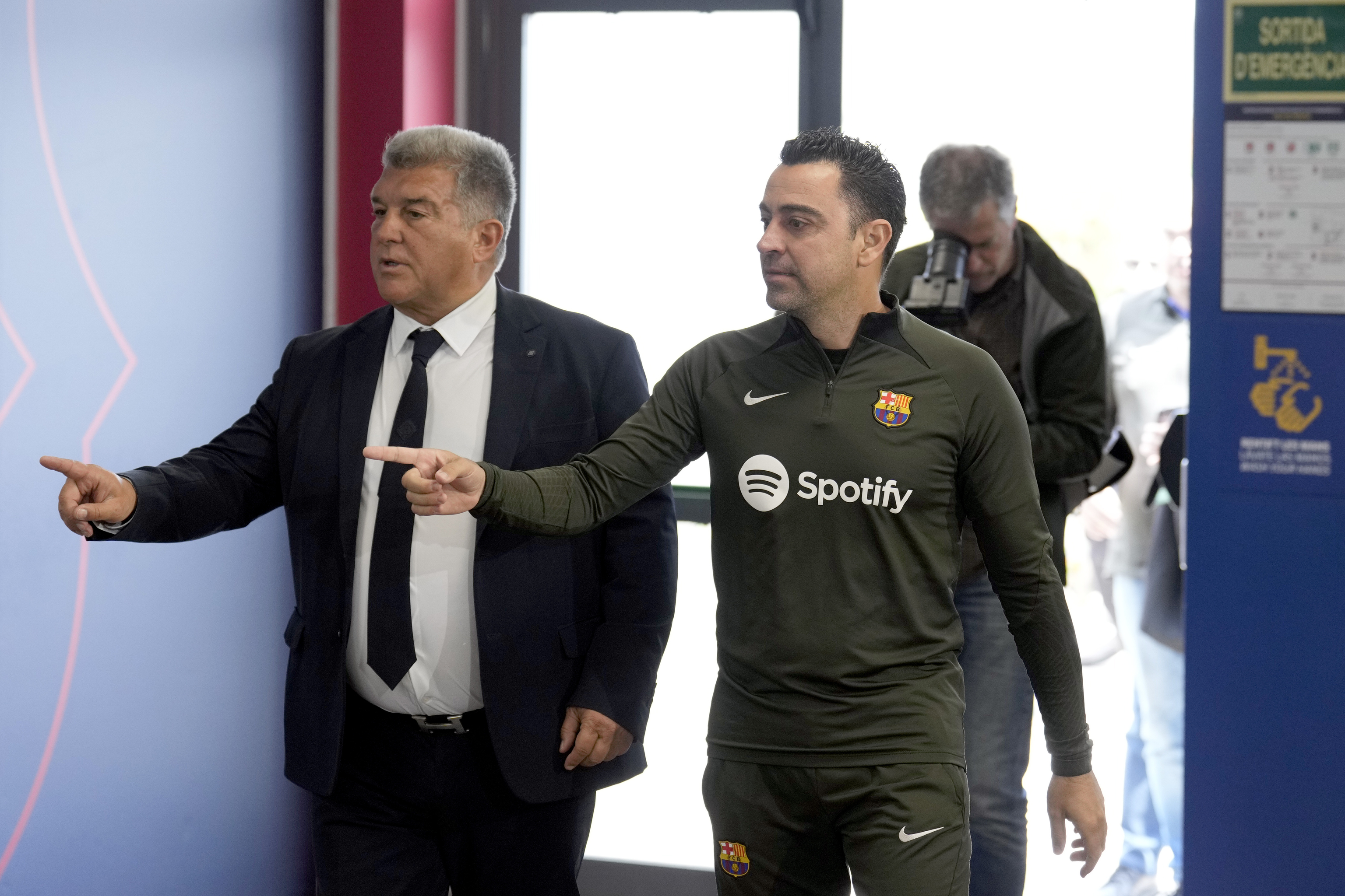 Laporta y Xavi.
