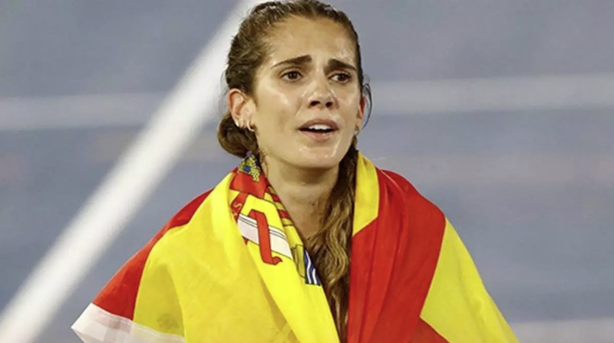 Marta García, tras lograr el bronce.
