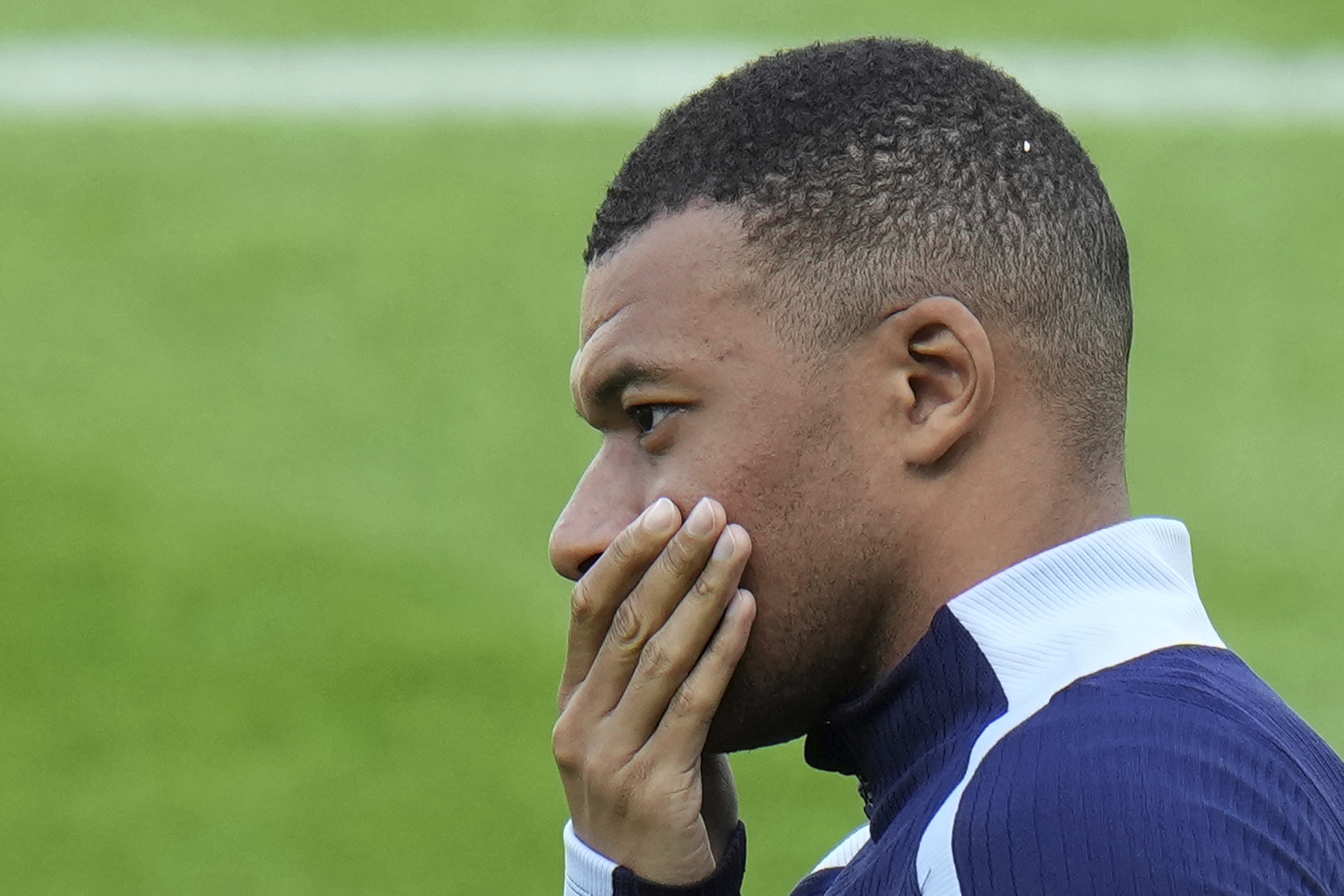 Mbappé, en un entrenamiento.