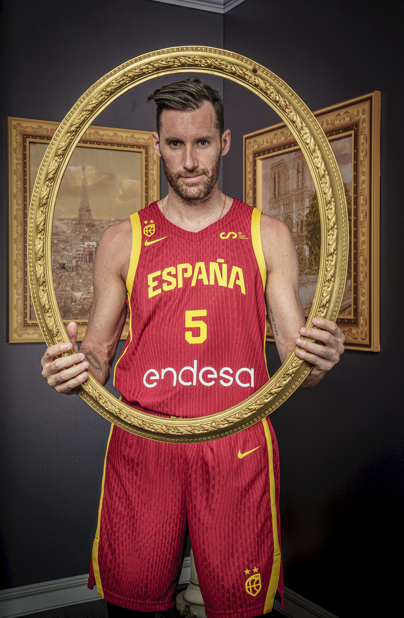 Rudy Fernández, con la selección española.