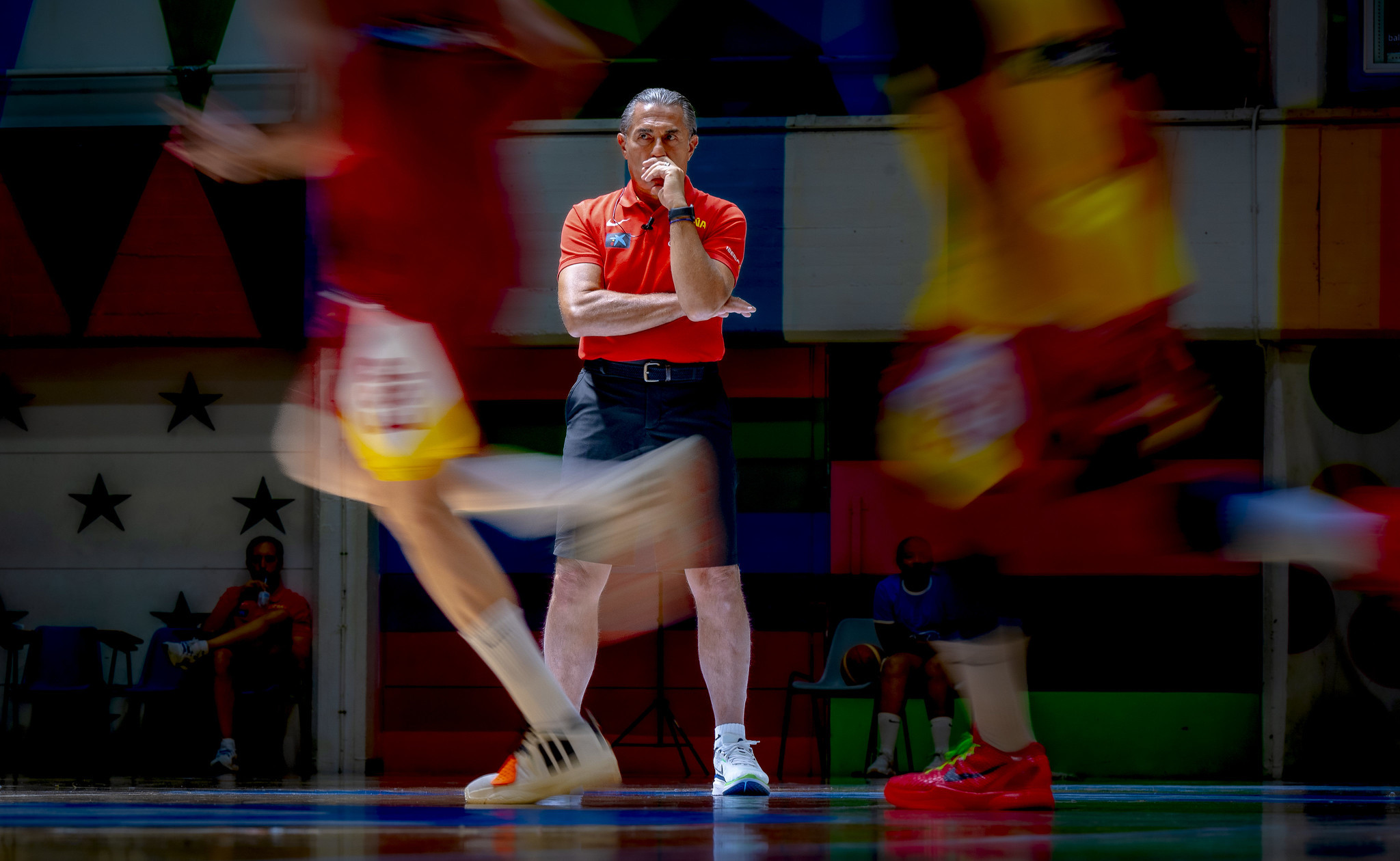 Scariolo, durante un entrenamiento reciente.