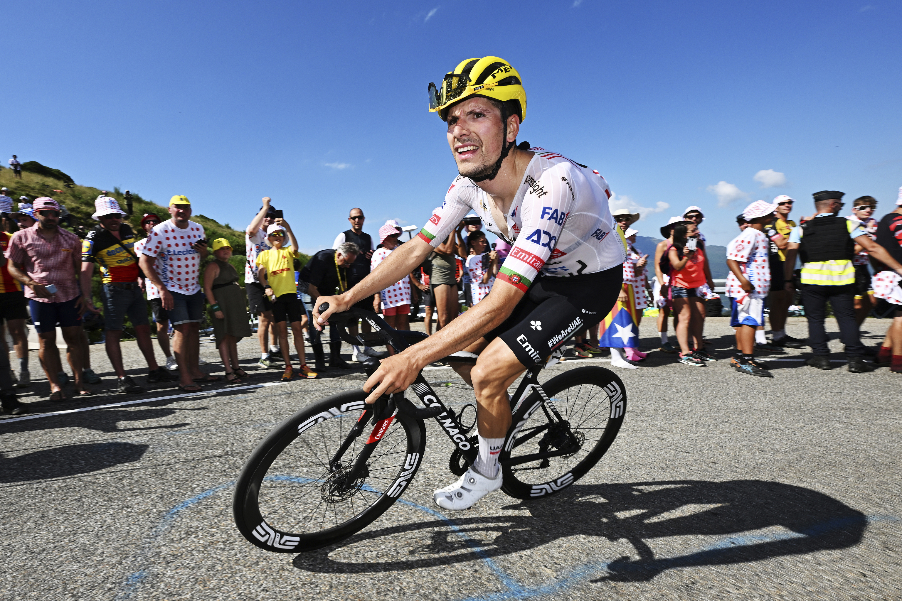 Almeida, en el ascenso a Palteau de Beille, en el último Tour.