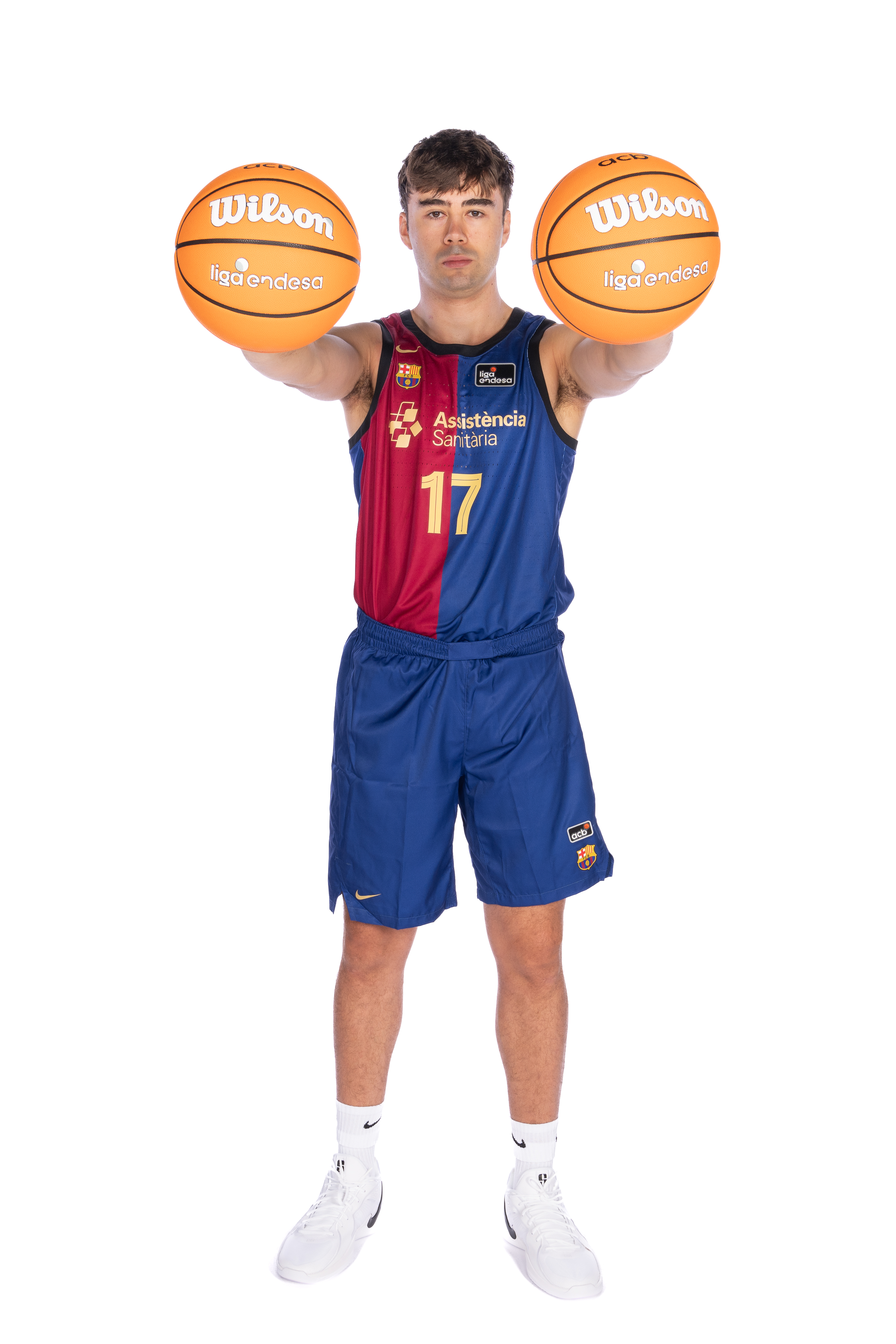 Juan Núñez, con la camiseta del Barça.
