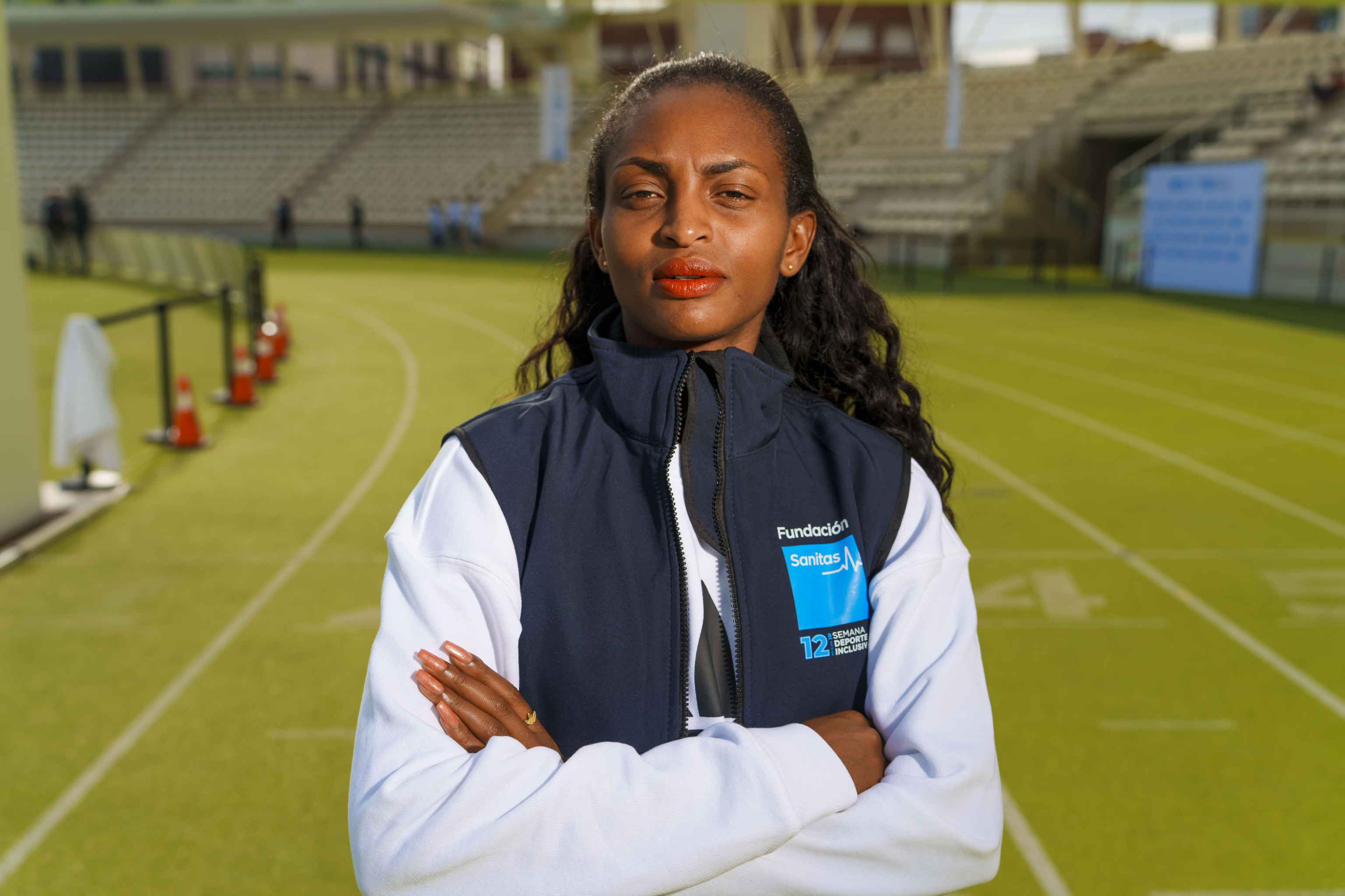 Assefa, en el estadio Vallehermoso de Madrid.
