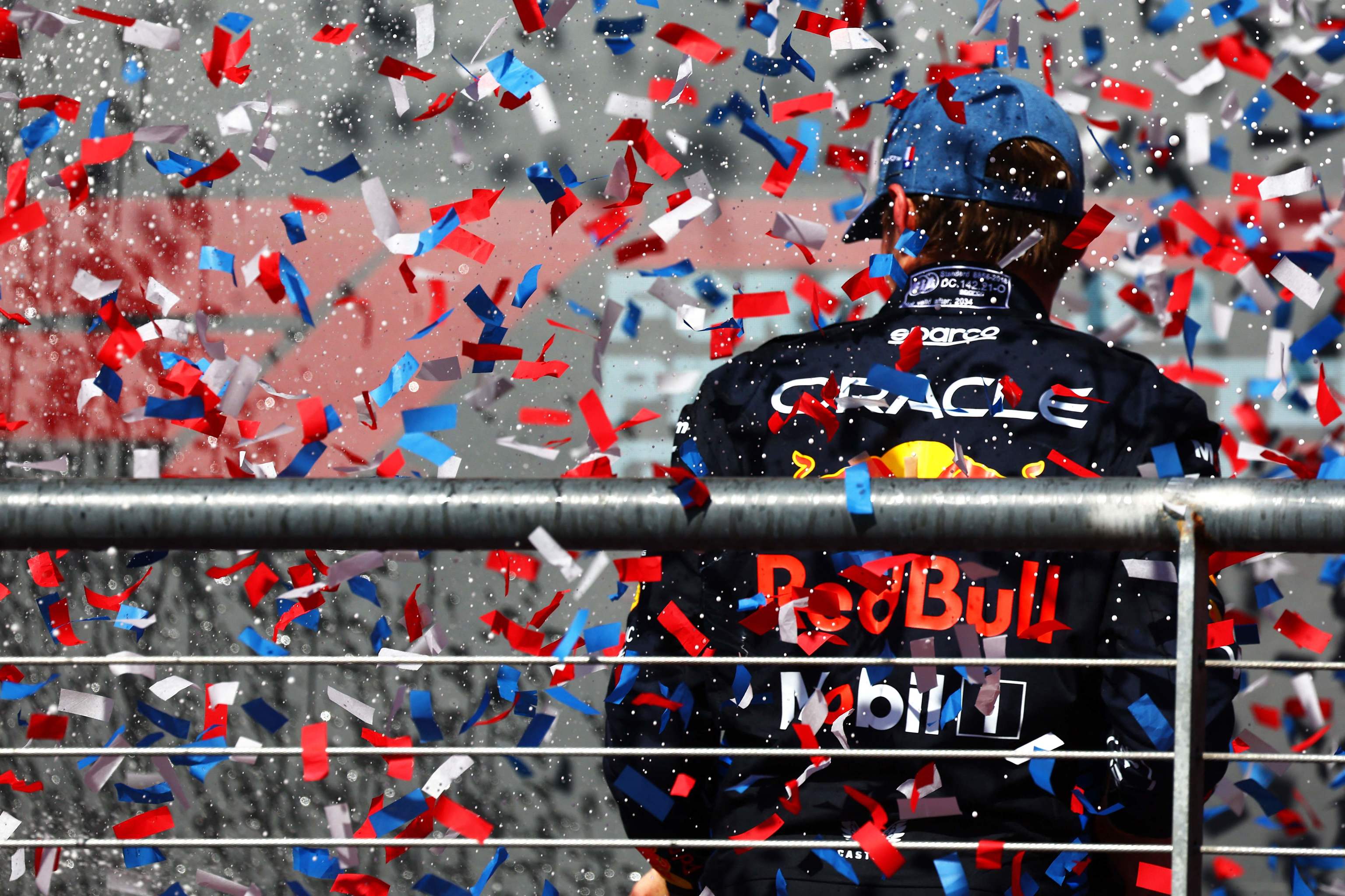 Verstappen, en el podio del Circuito de las Américas.