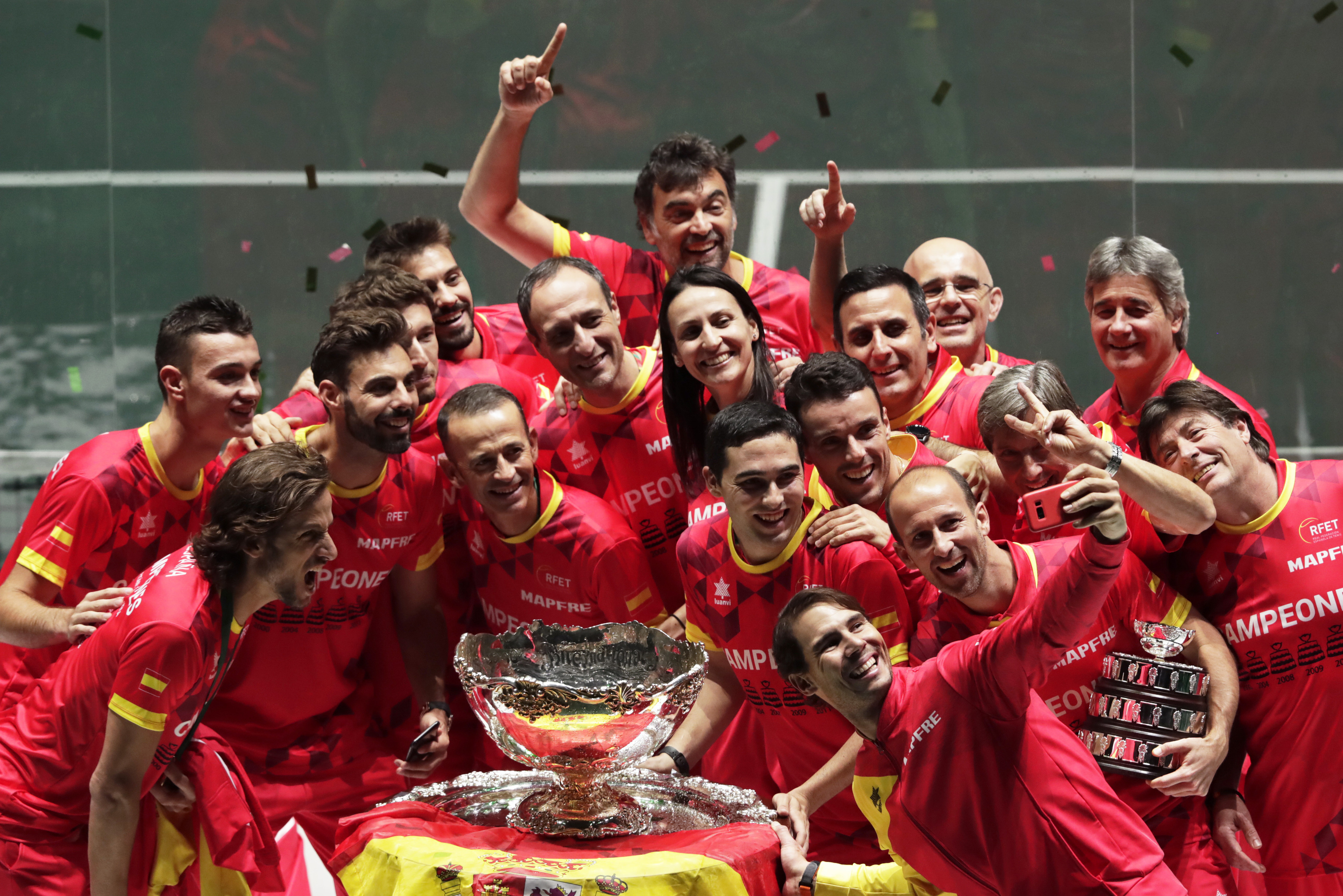 Nadal en 2019, su último éxito en la Davis.