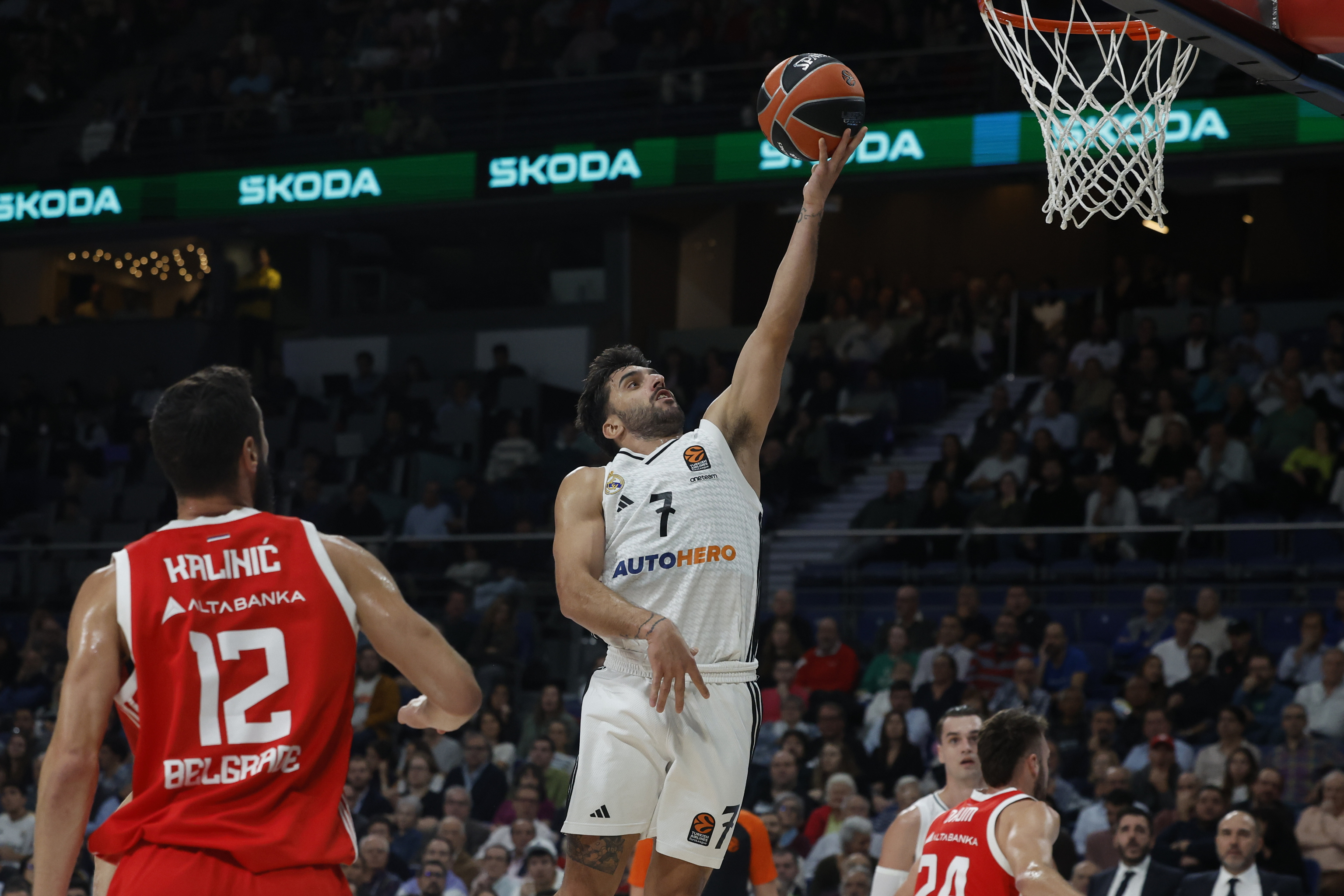 Campazzo anota ante el Estrella Roja, en el WiZink.