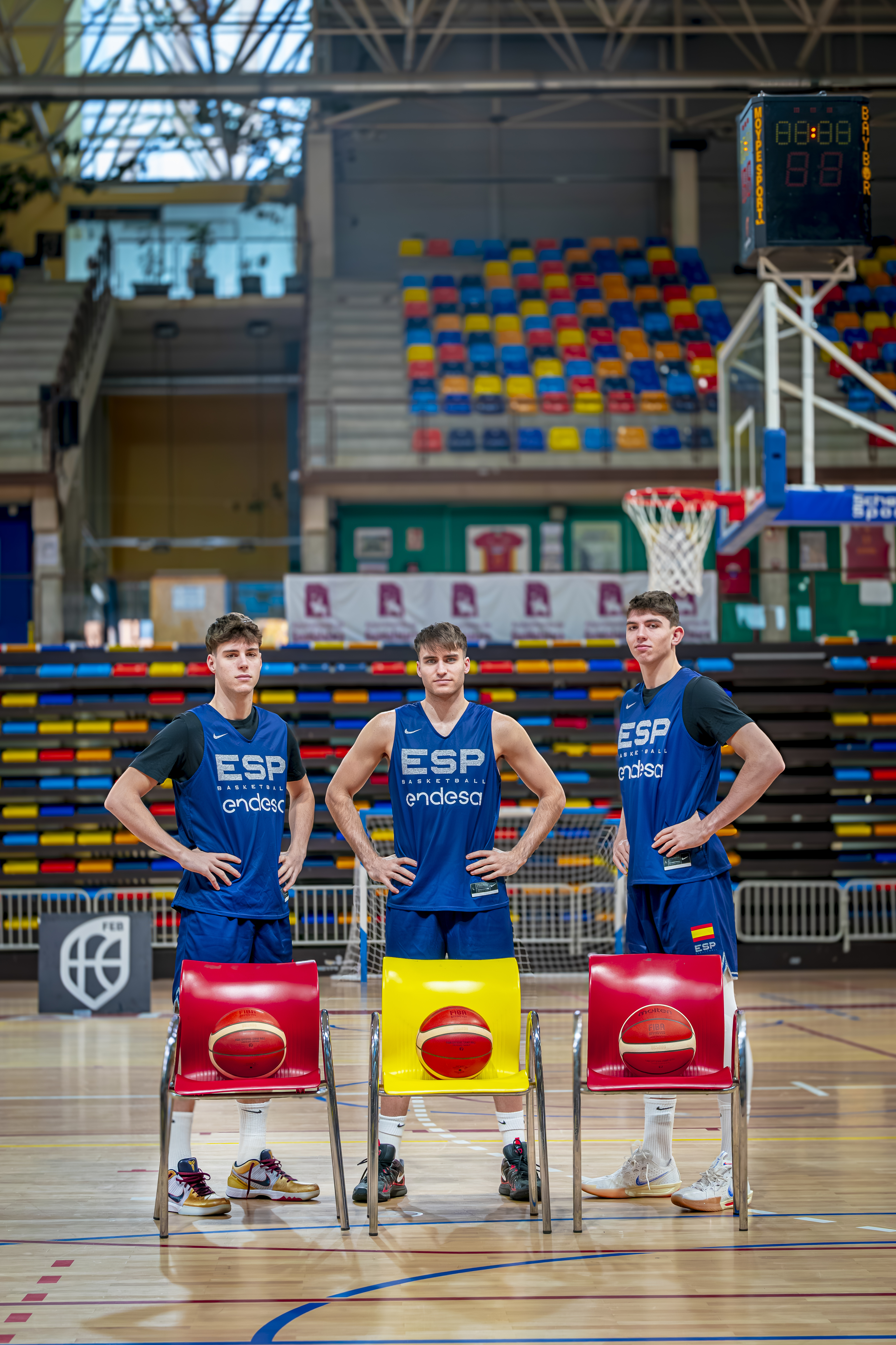 Saint Supéry, Villar y De Larrea, en un entrenamiento de la selección en Guadalajara.