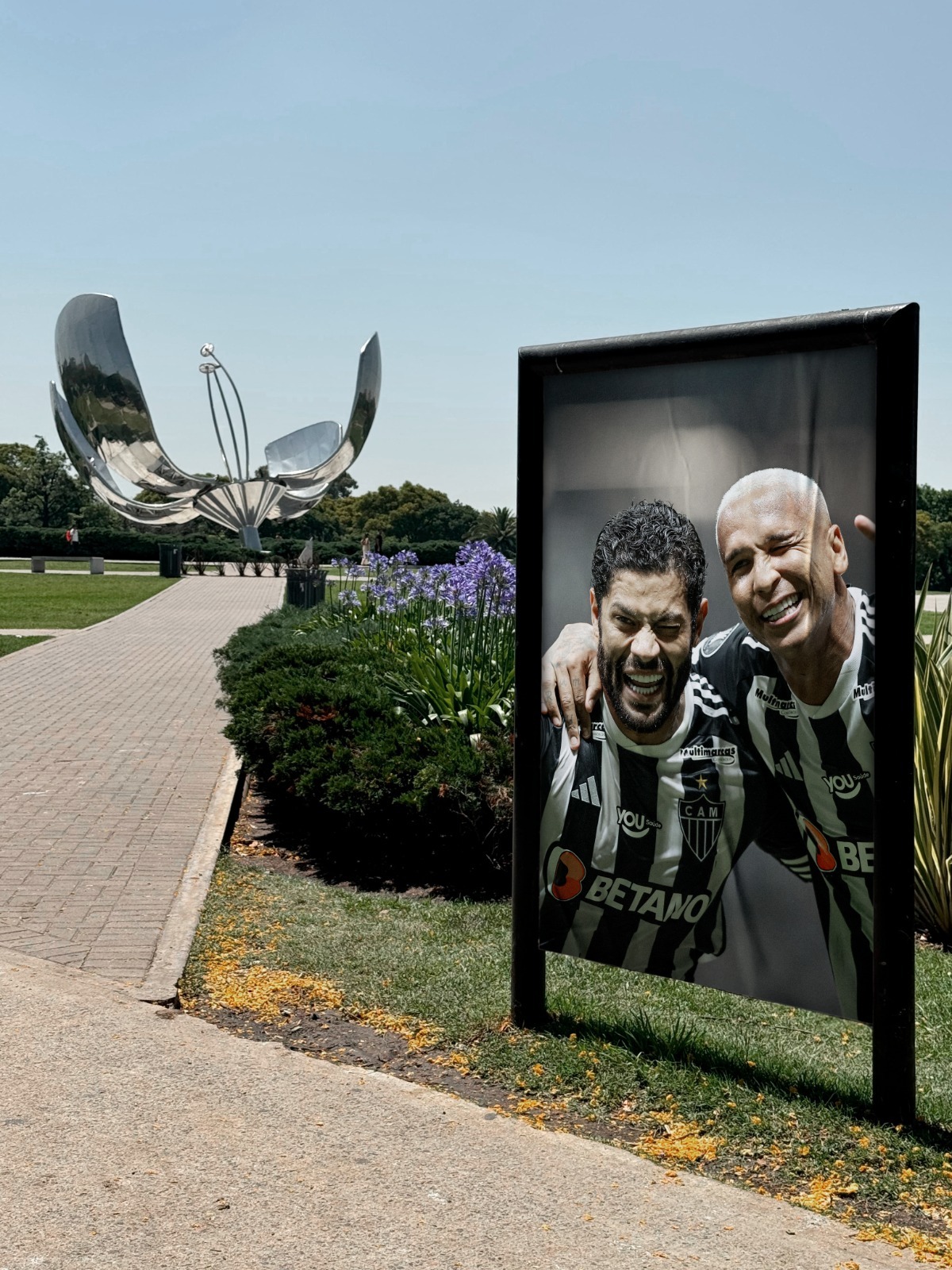 Cartel de la Libertadores junto a Deyverson.