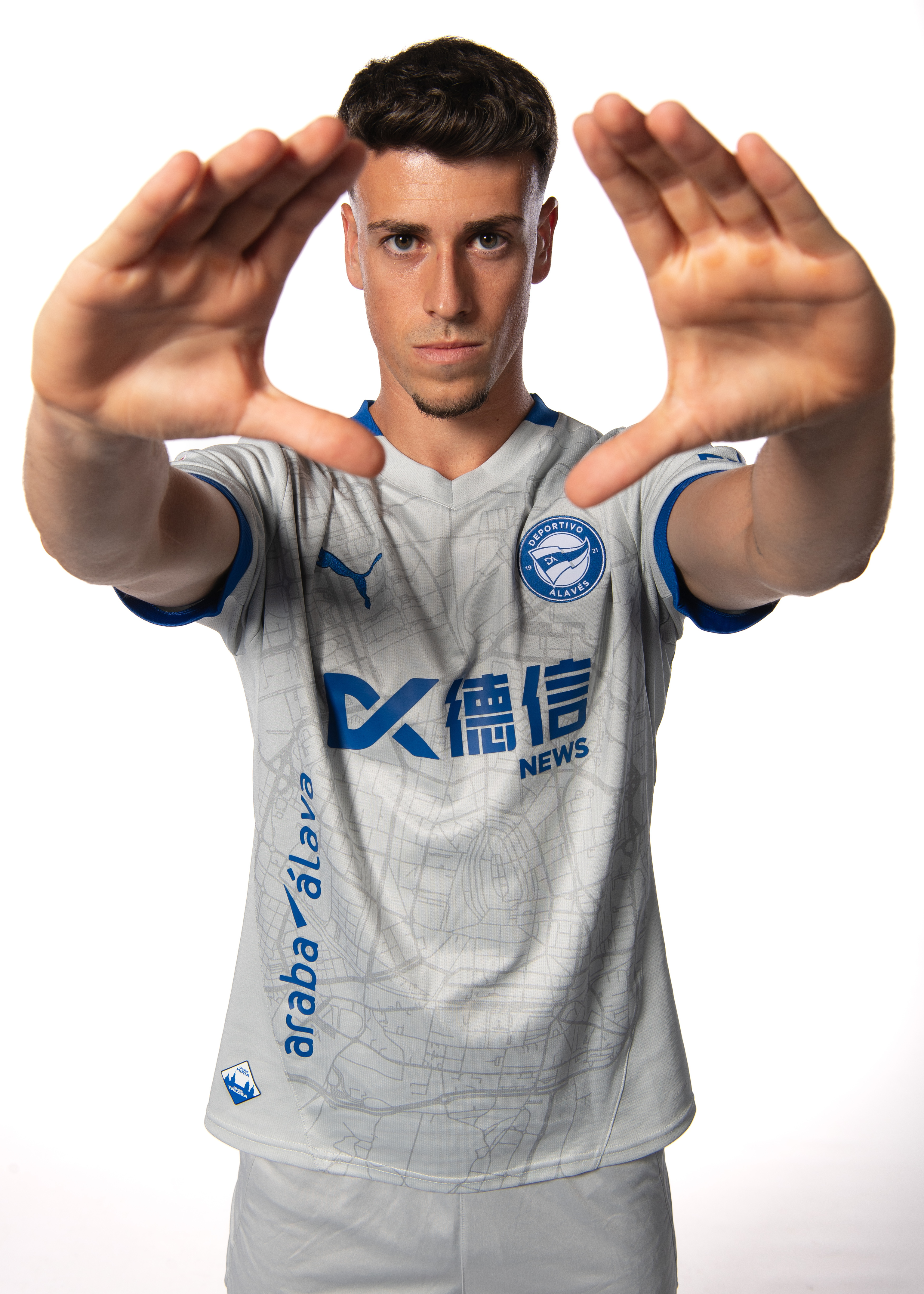 Blanco, en el posado de inicio de temporada.