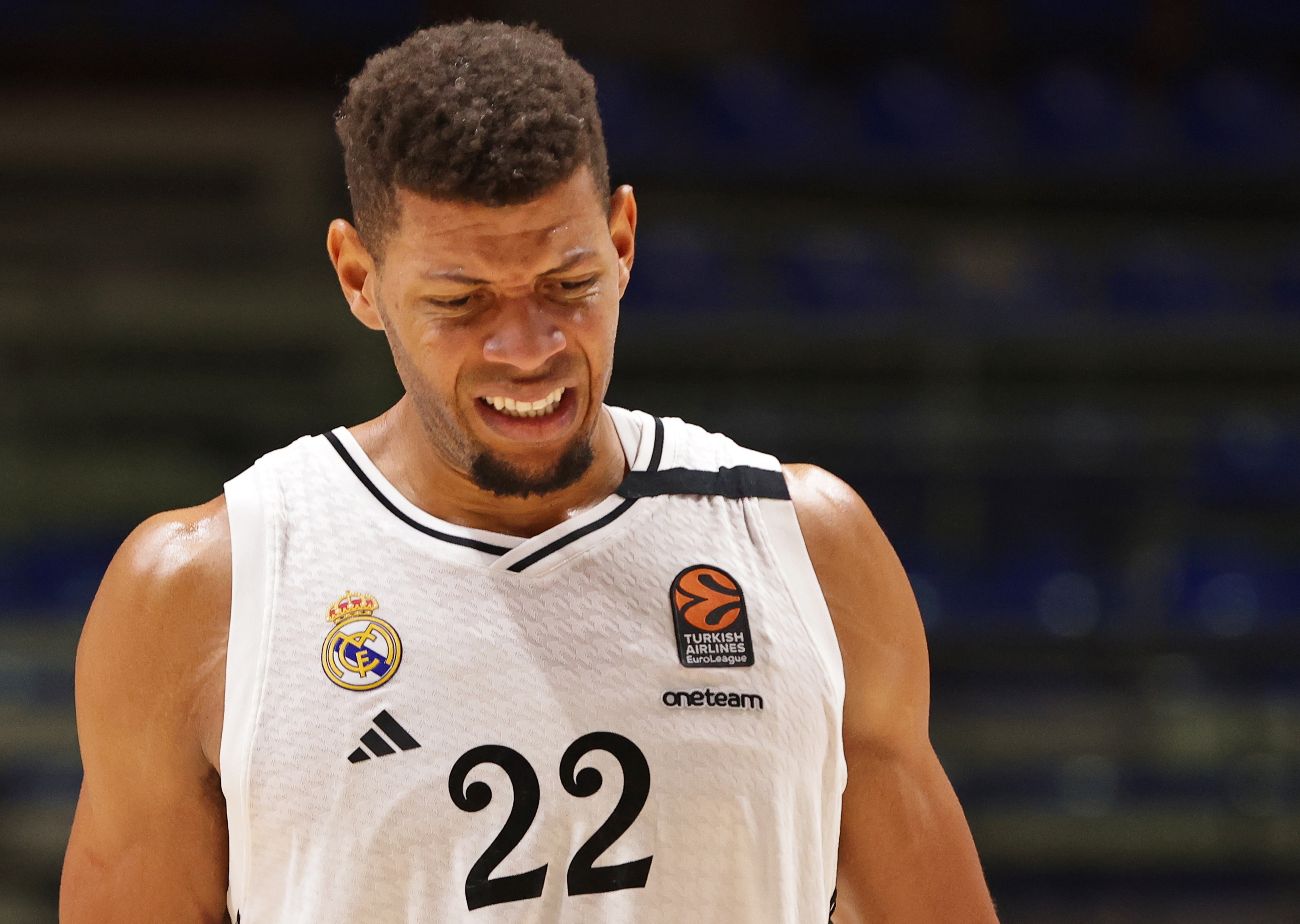 Tavares, durante el partido contra el Maccabi en Belgrado.