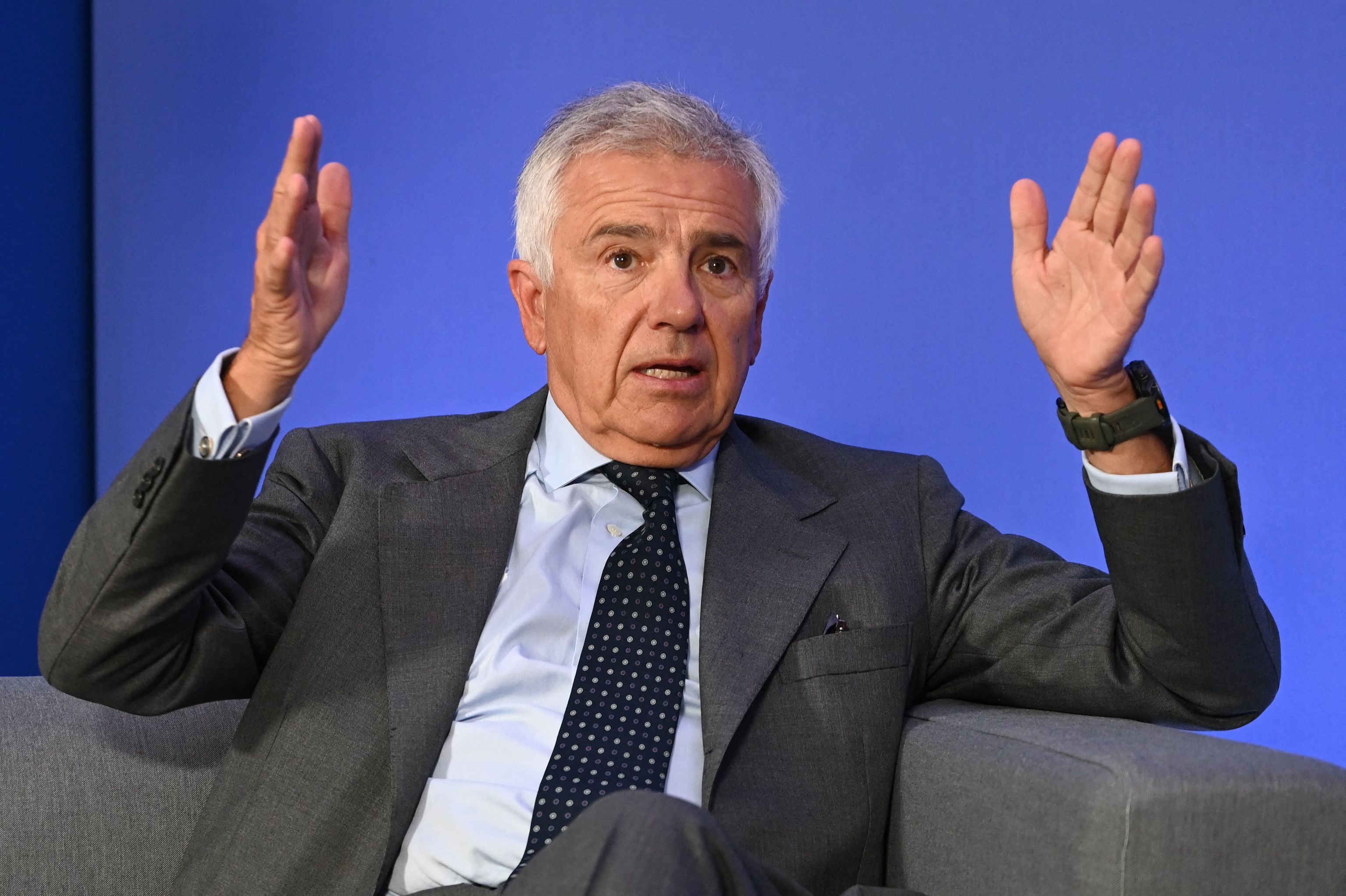 Juan Antonio Samaranch en una charla.