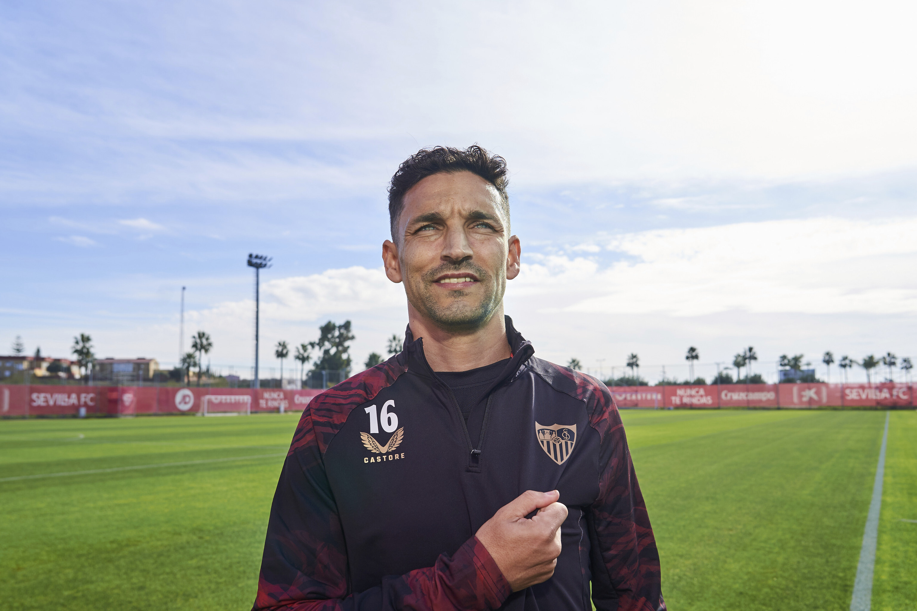 Navas en la ciudad deportiva del Sevilla.
