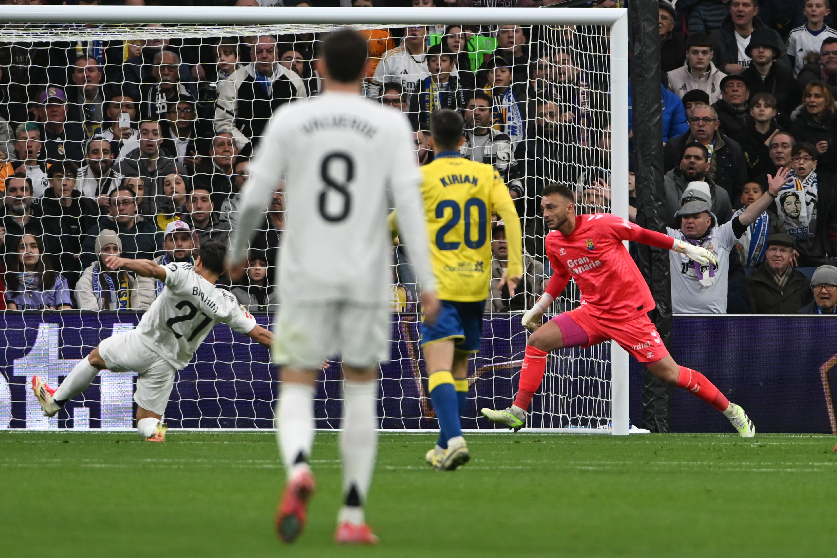 Brahim anota el 2-1, el domingo en el Bernabéu.
