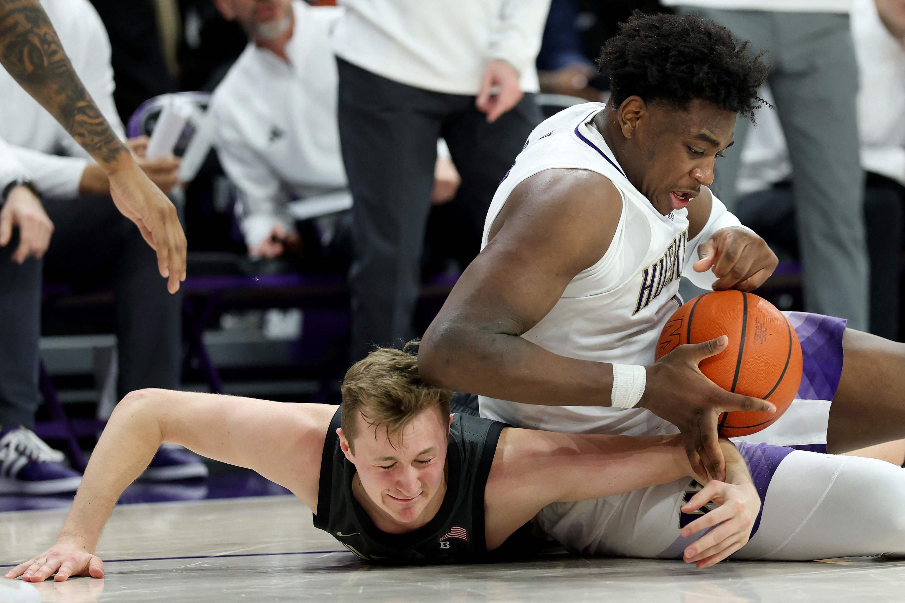 Osobor, en acción, ante Purdue.