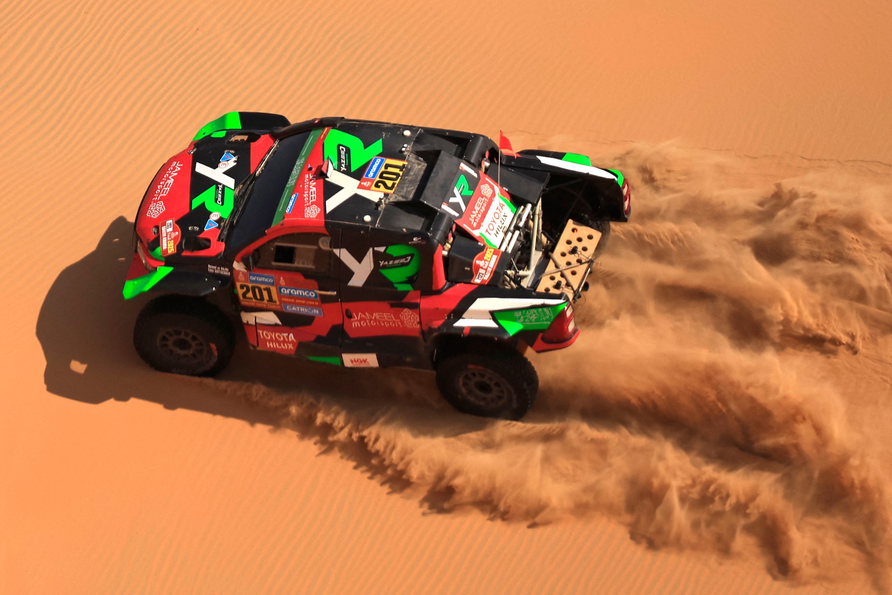 Al Rajhi, durante la décima etapa del Dakar.