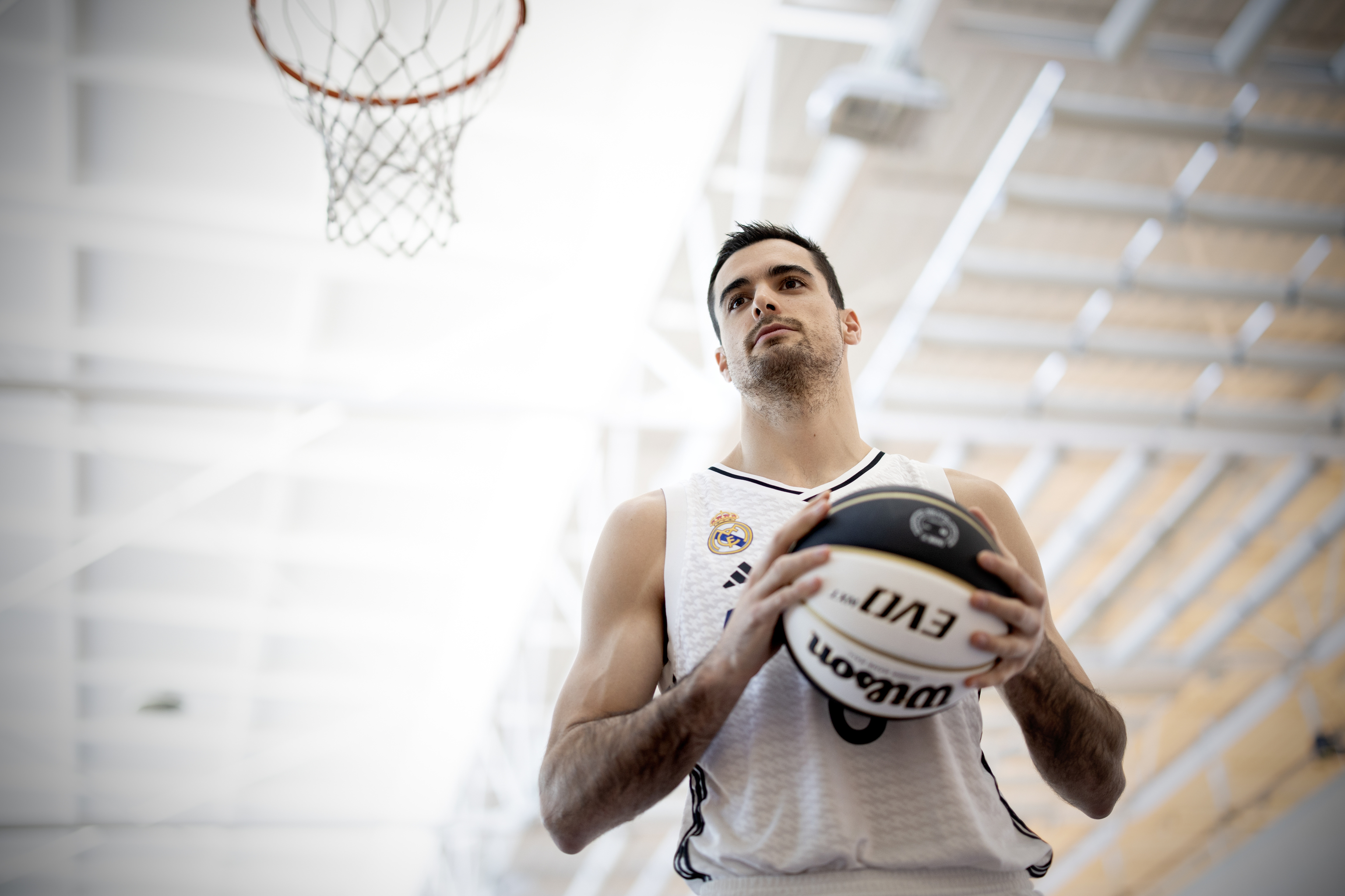 Alberto Abalde, en el pabellón de entrenamiento del Real Madrid.