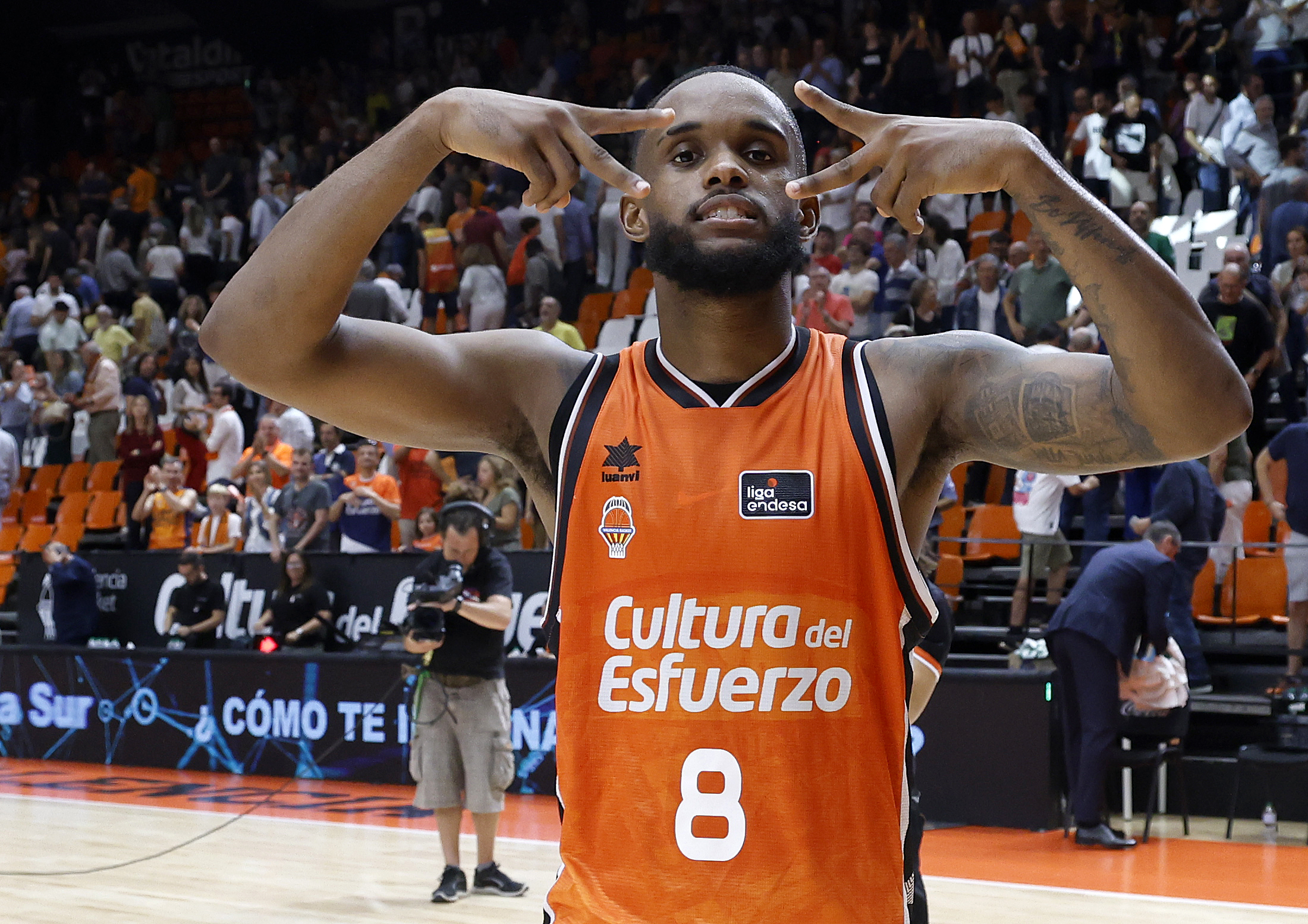 Jean Montero, durante un partido reciente del Valencia Basket.