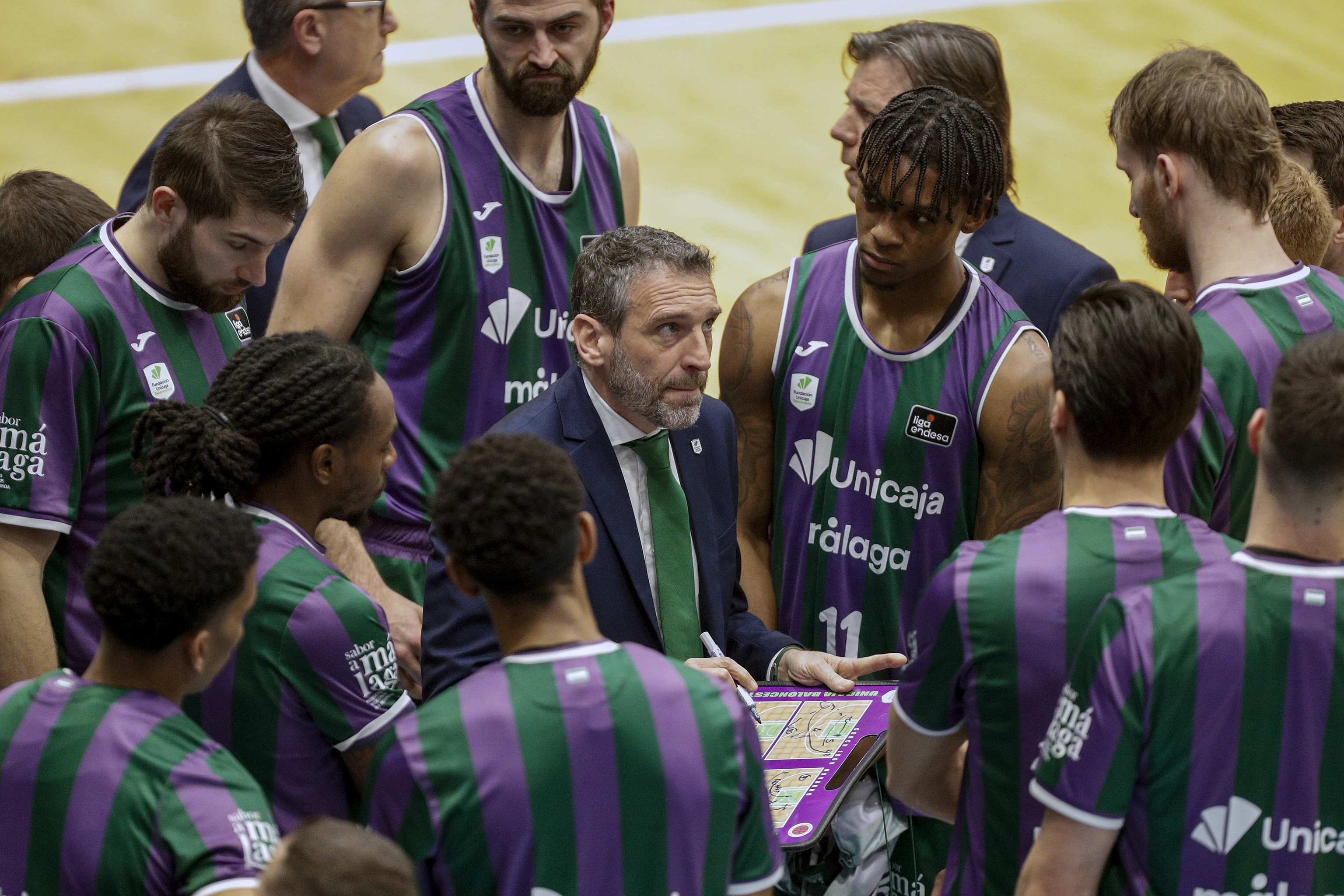 Ibon Navarro, durante el último partido del Unicaja.