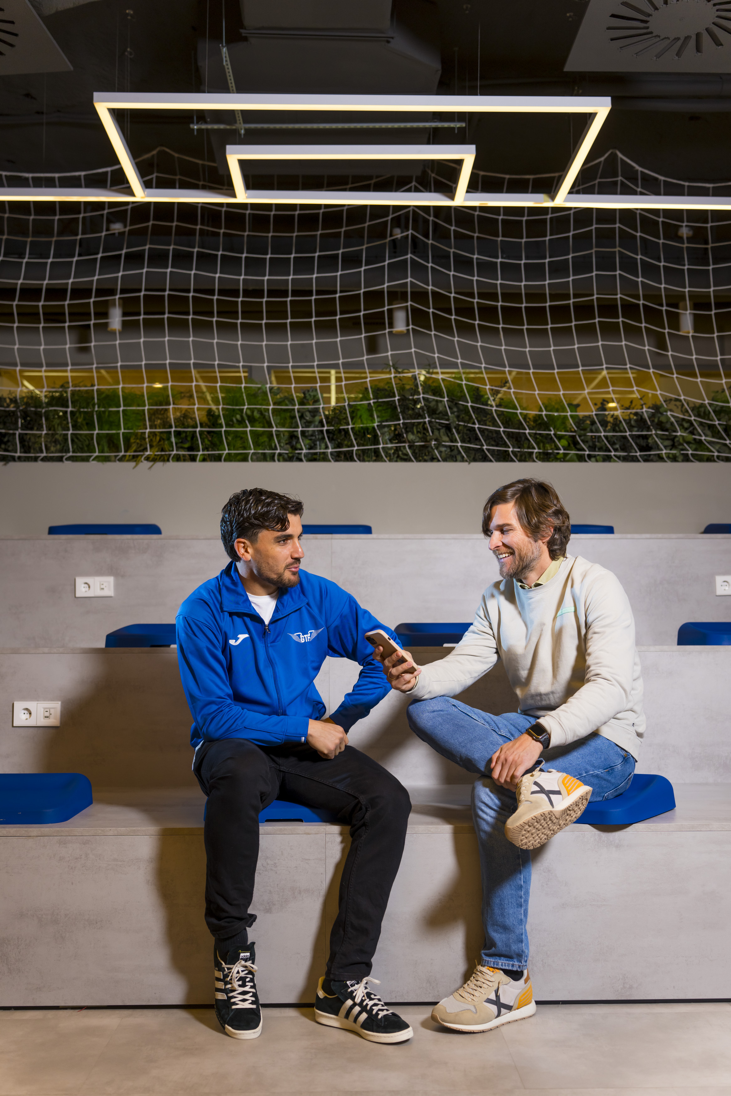 El futbolista en un momento de la entrevista.