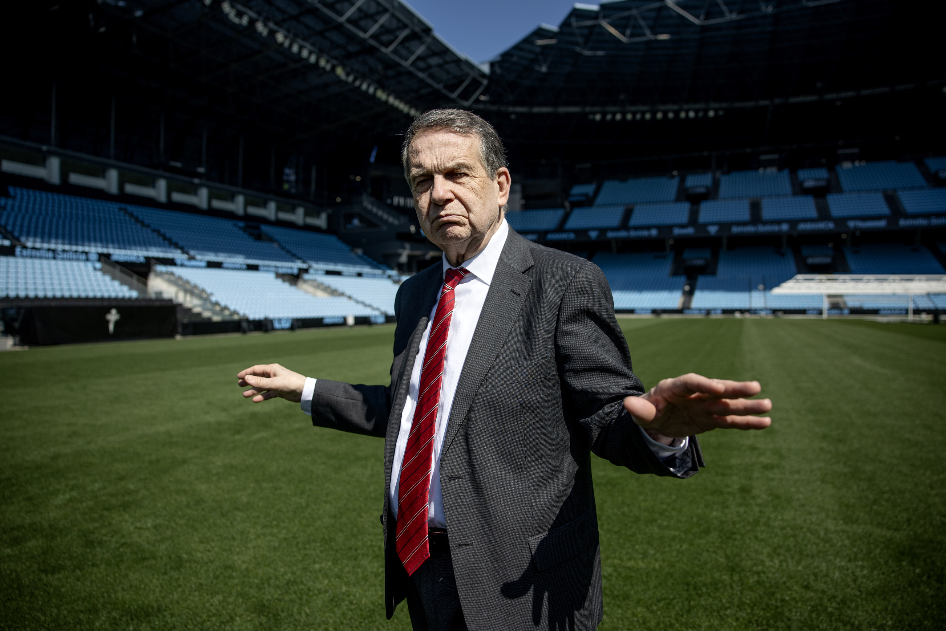 Abel Caballero, en Balaídos.