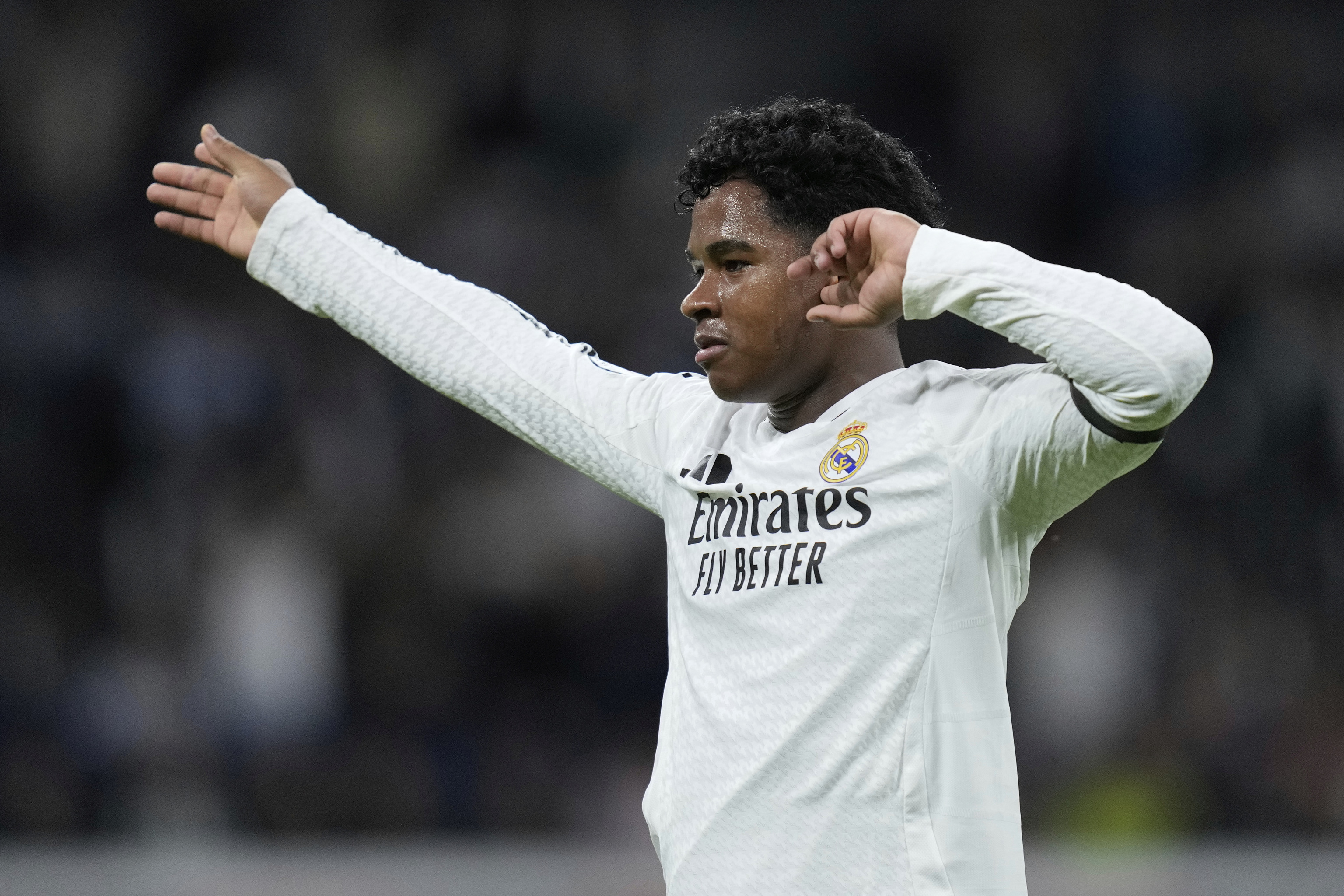 Endrick, en el Bernabéu.