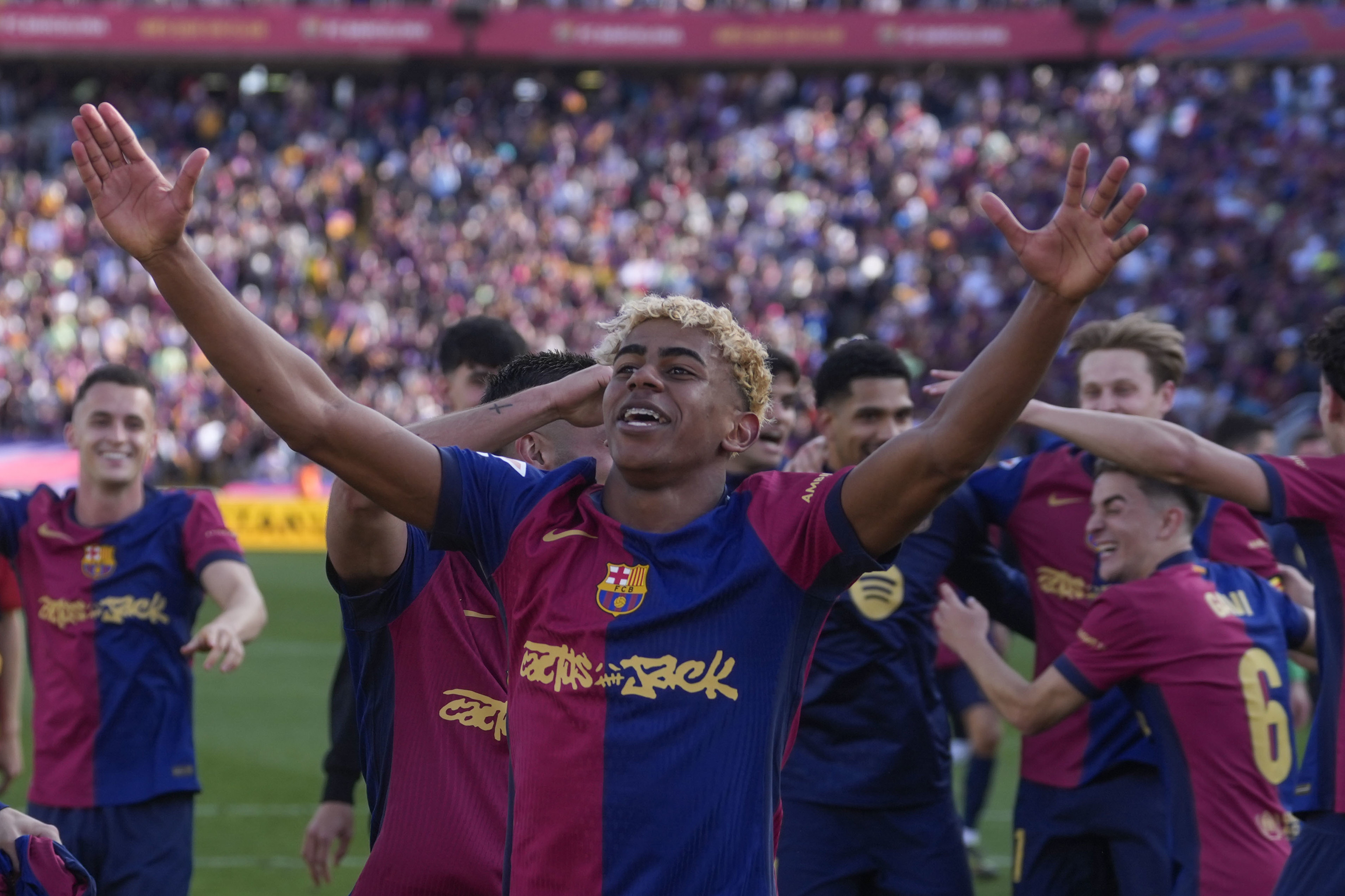 Lamine Yamal, al final del clásico.