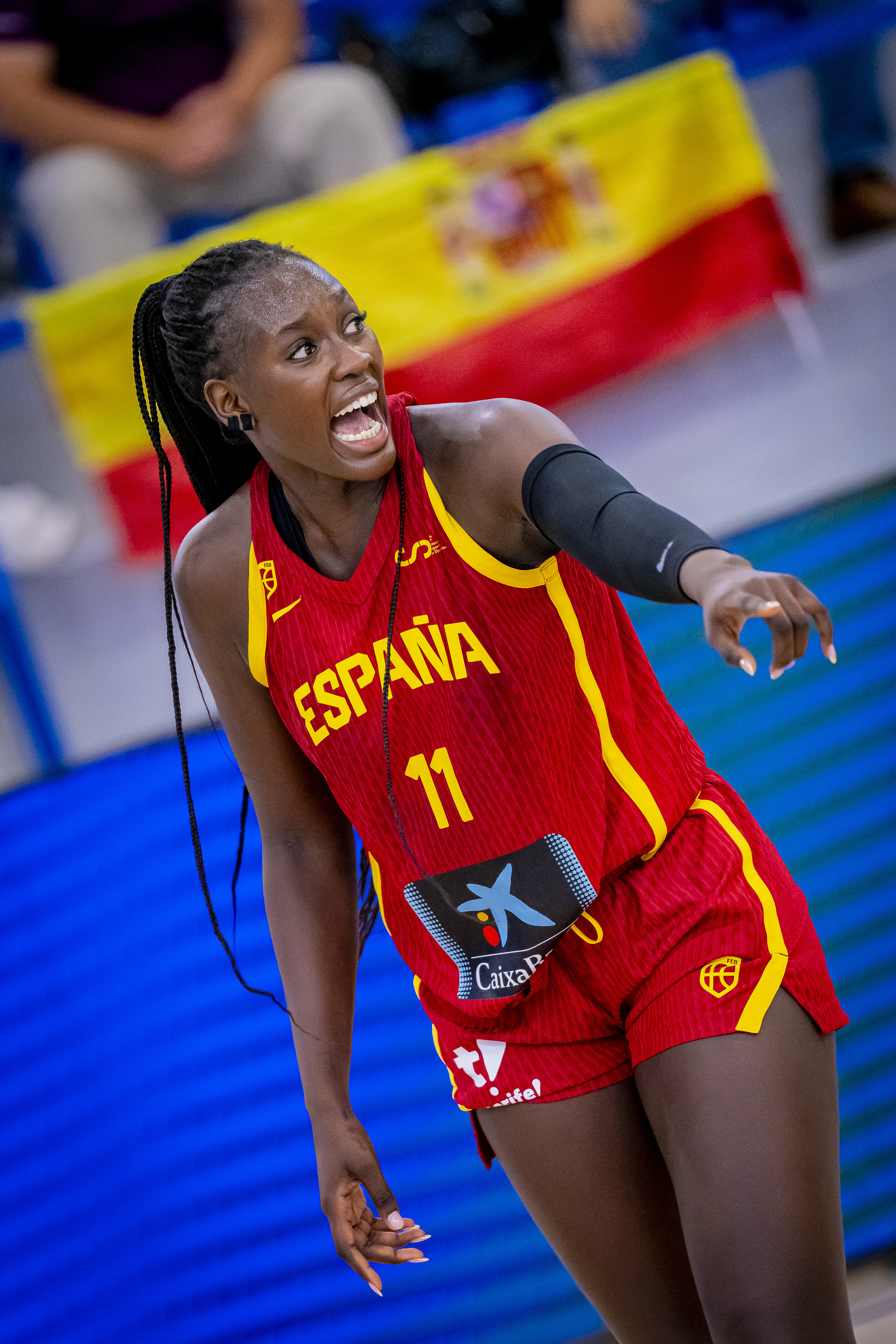 Awa Fam, durante un partido reciente de la selección.
