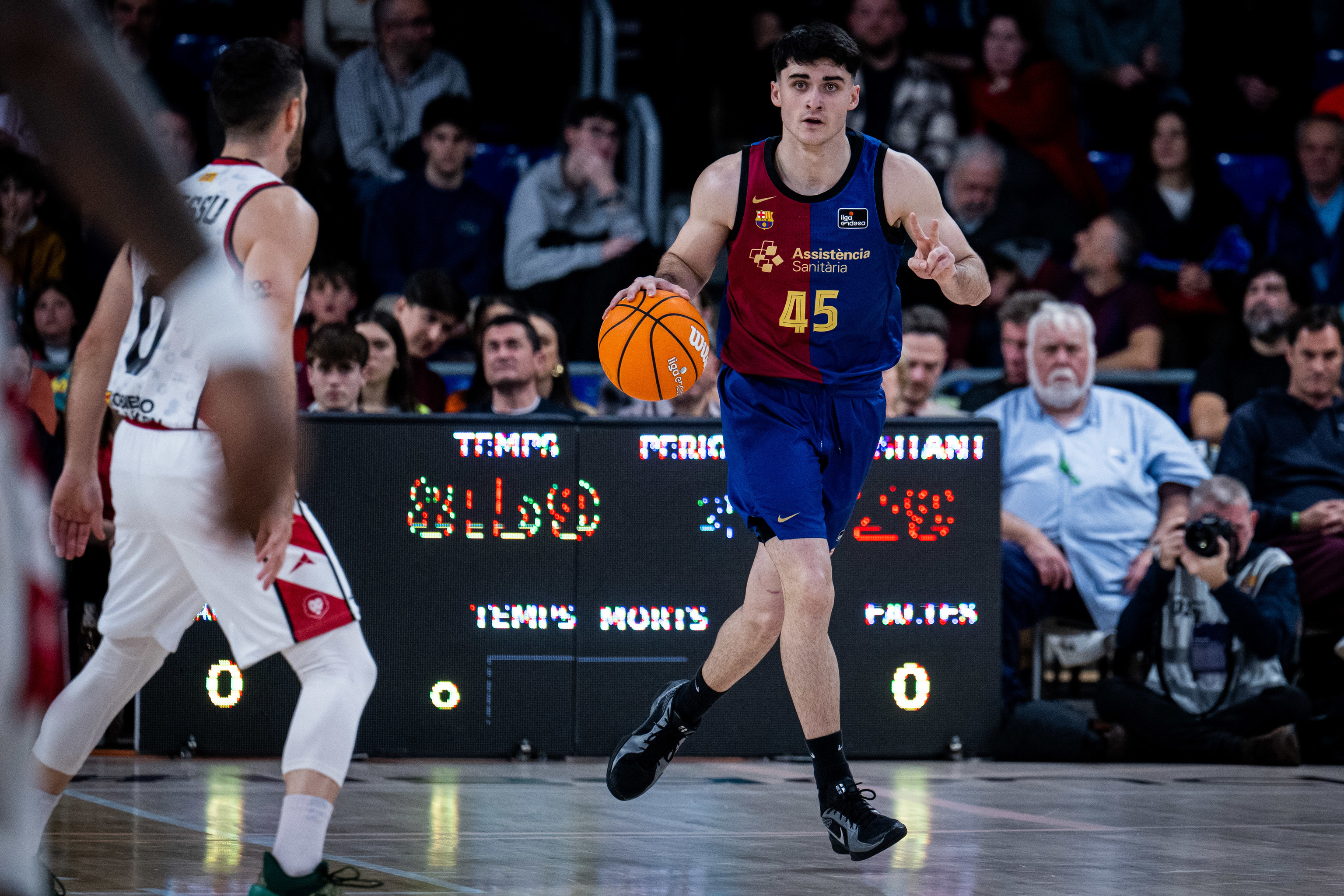 Raúl Villar, con el Barça.