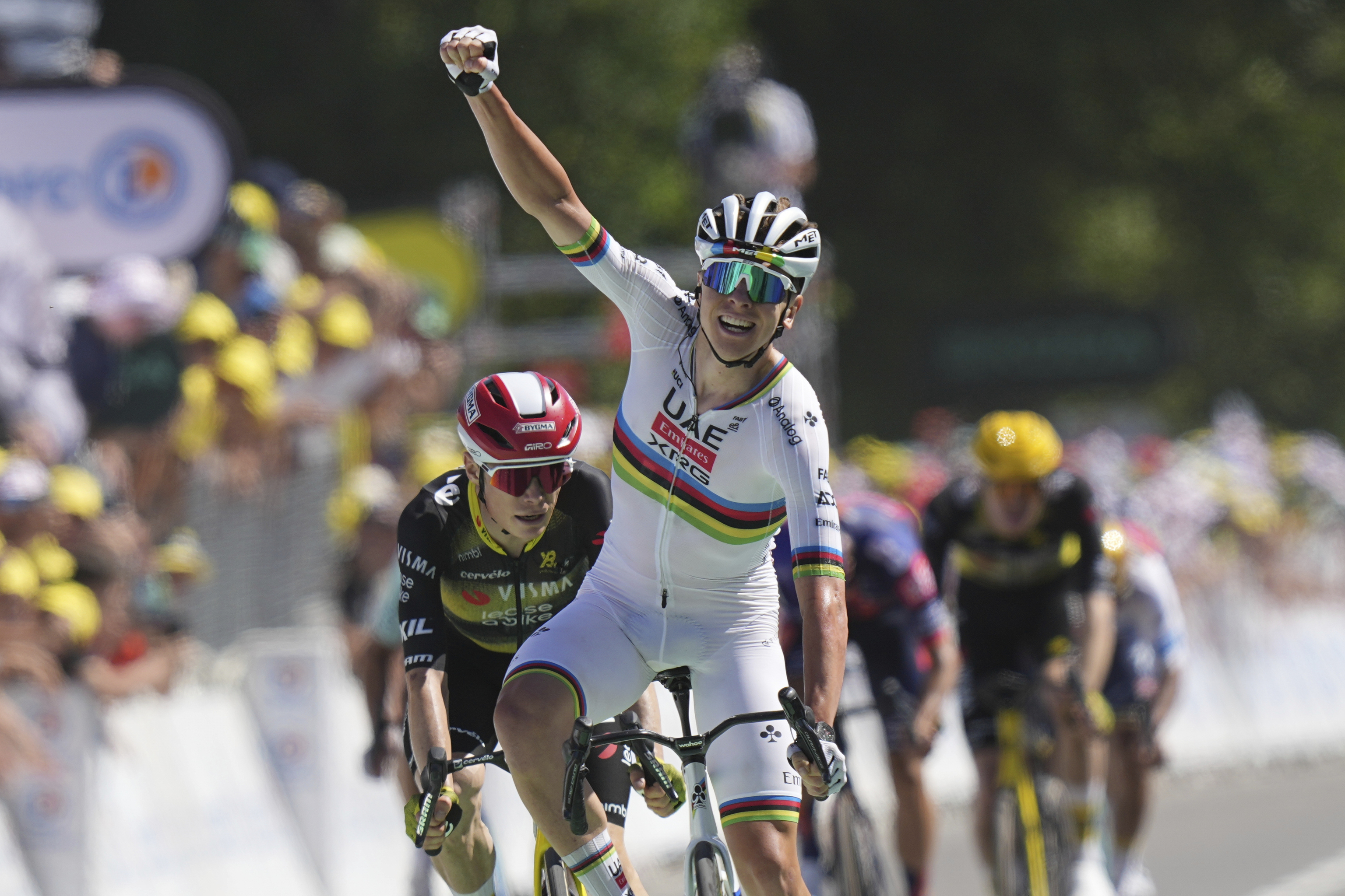 Pogacar, ganador en el Muro de Bretaña.