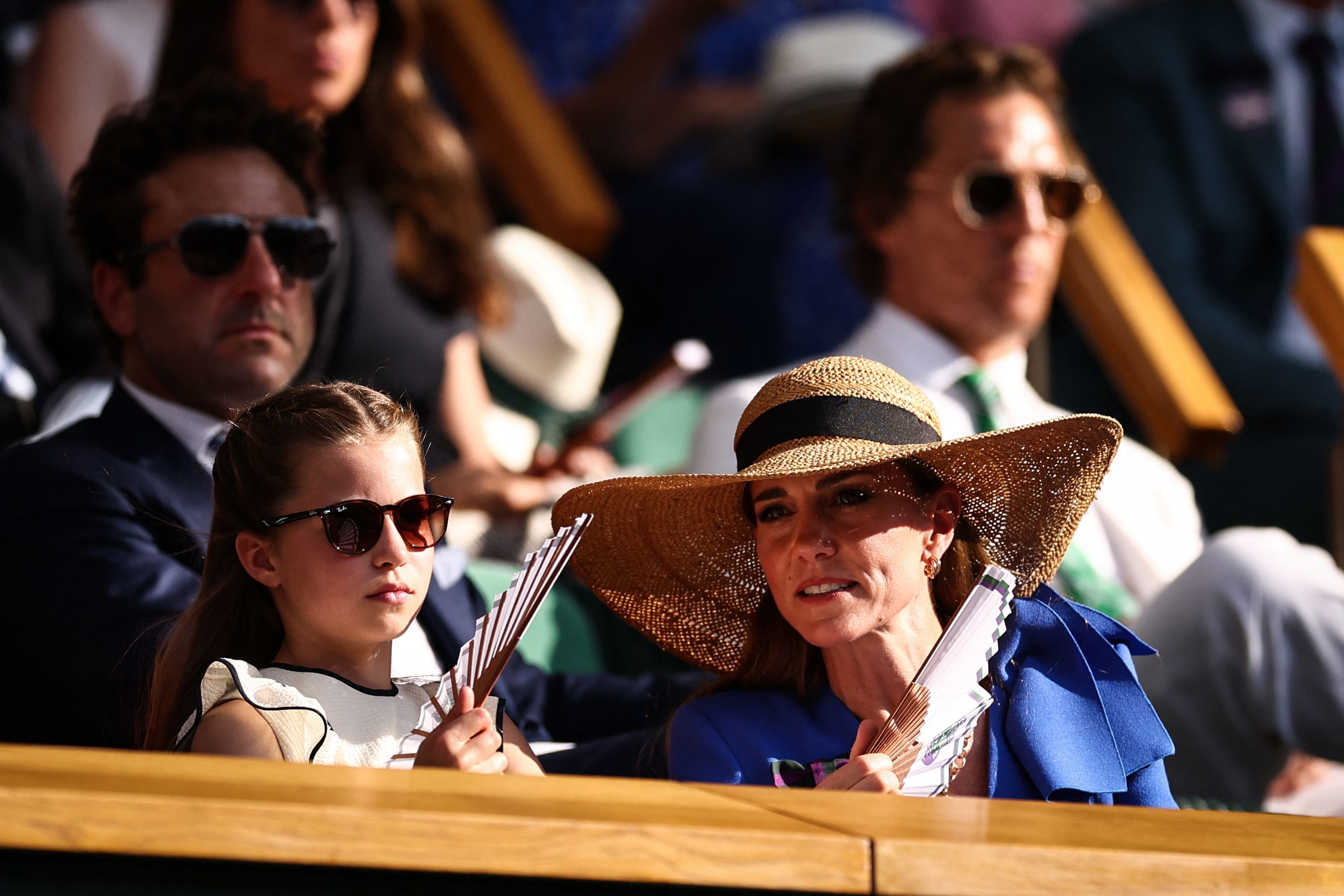 Kate Middleton y su hija Charlotte, durante la final.