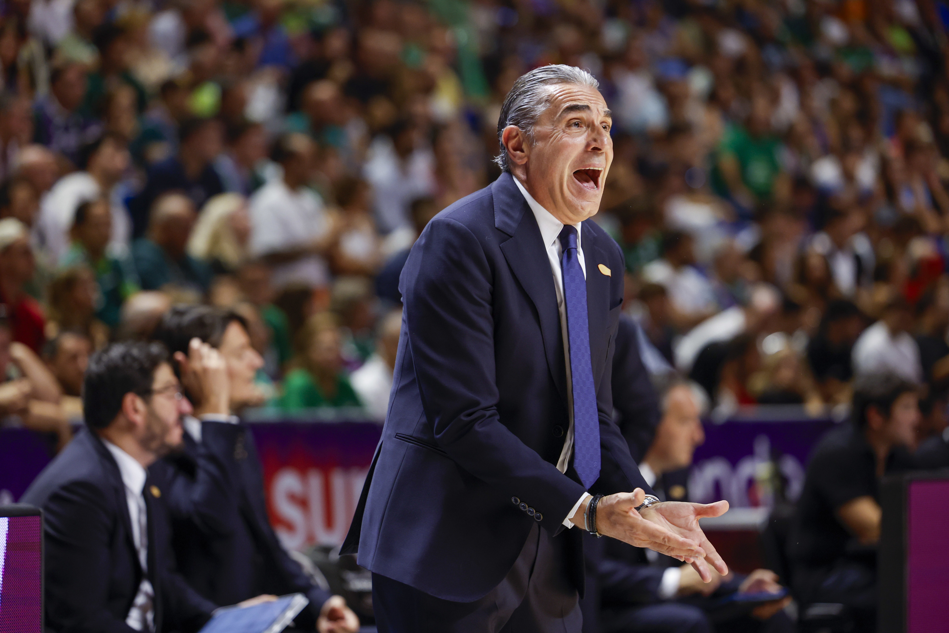 Sergio Scariolo, durante la Supercopa.