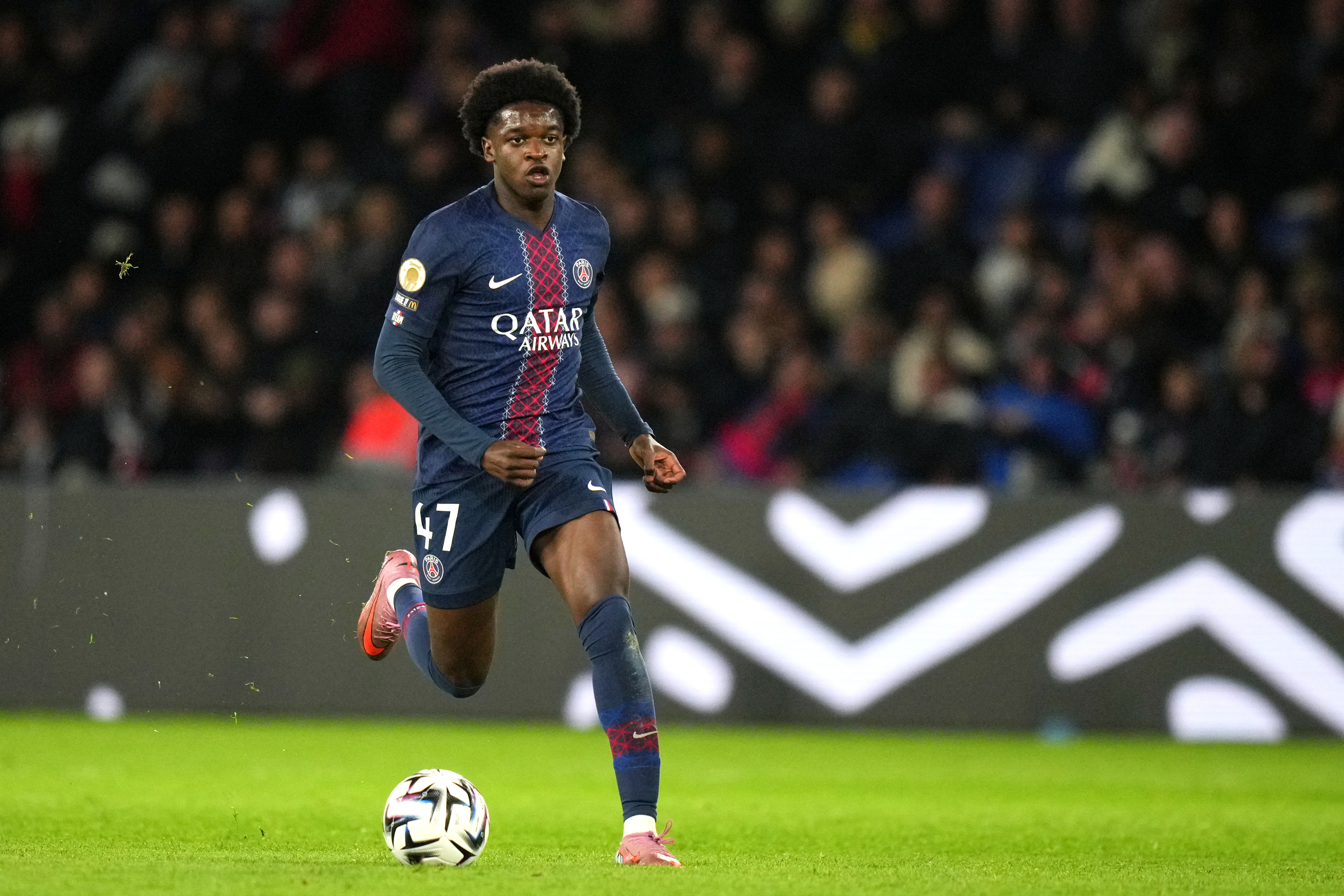 Ndjantou, durante el partido del sábado ante el Auxerre.