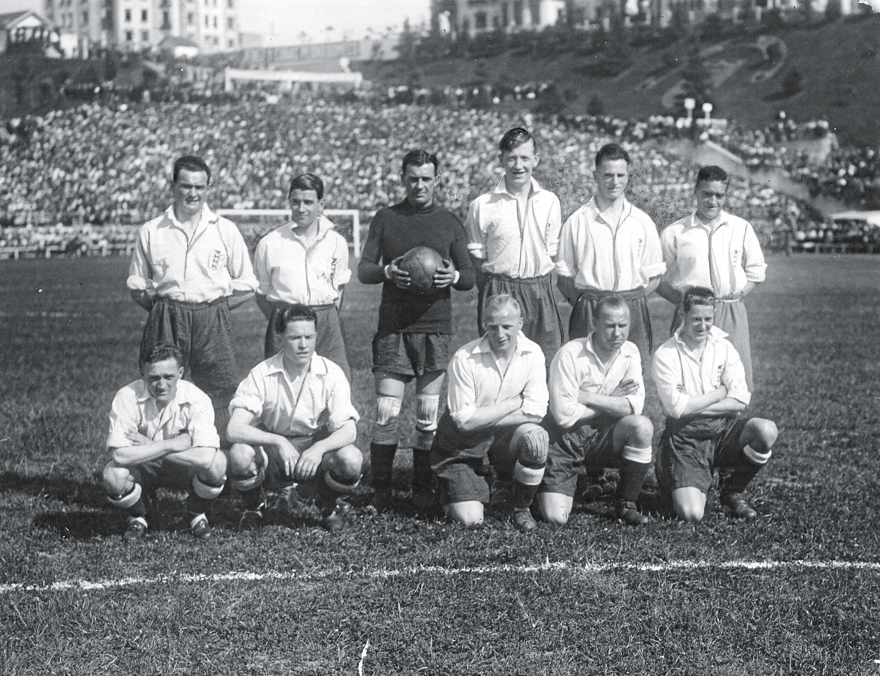 La selección inglesa, aquel 15 de mayo de 1929.