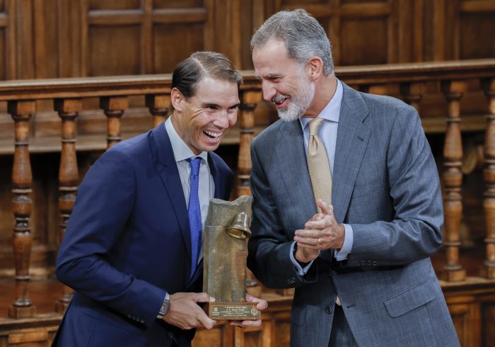 Felipe VI premia a Rafa Nadal como español sobresaliente: "Su espíritu de competición ha movilizado a muchísimas personas"