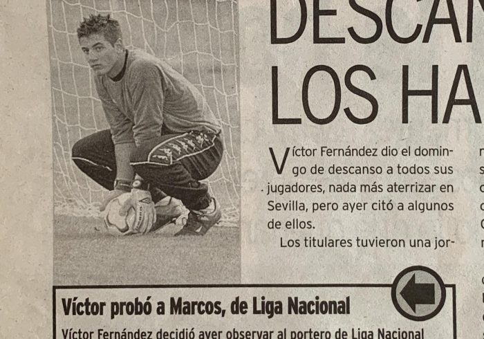 La historia de Marcos Contreras, portero del CD Ibiza: de jugar contra Messi a limpiar vestuarios en Formentera