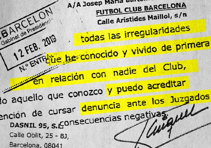 Negreira amenazó por burofax al Barcelona: "Si no hay acuerdo, saldrán todas las irregularidades"