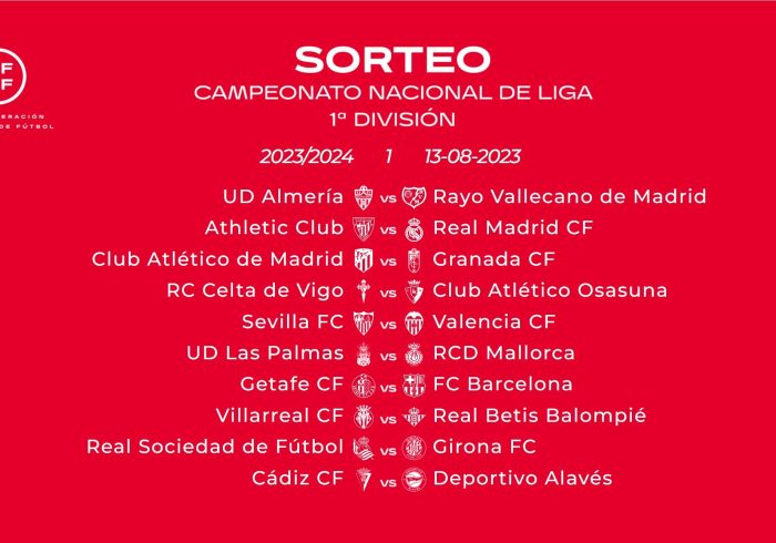 El Real Madrid iniciarÃ¡ la Liga en Bilbao y el BarÃ§a ante el Getafe; los clÃ¡sicos se jugarÃ¡n en octubre y abril