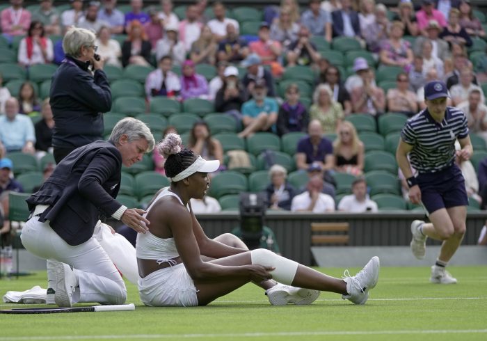 El desgarrador grito de Venus Williams en Wimbledon tras doblÃ¡rsele la rodilla
