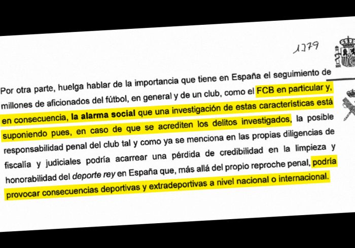 La Guardia Civil ve "confusiÃ³n" en los pagos de Laporta a Negreira y advierte de "consecuencias deportivas" para el BarÃ§a