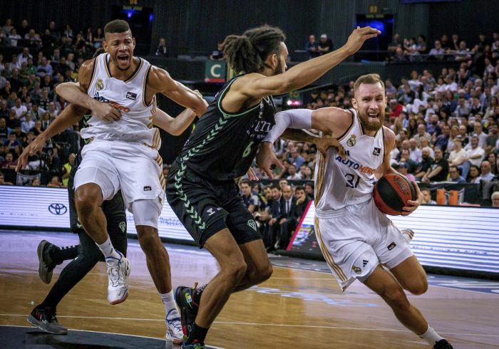 El infatigable Campazzo coquetea con el triple doble en Bilbao y salva la racha del Madrid