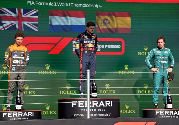 Fernando Alonso frustra a Sergio PÃ©rez: asombroso podio por 53 milÃ©simas en Interlagos