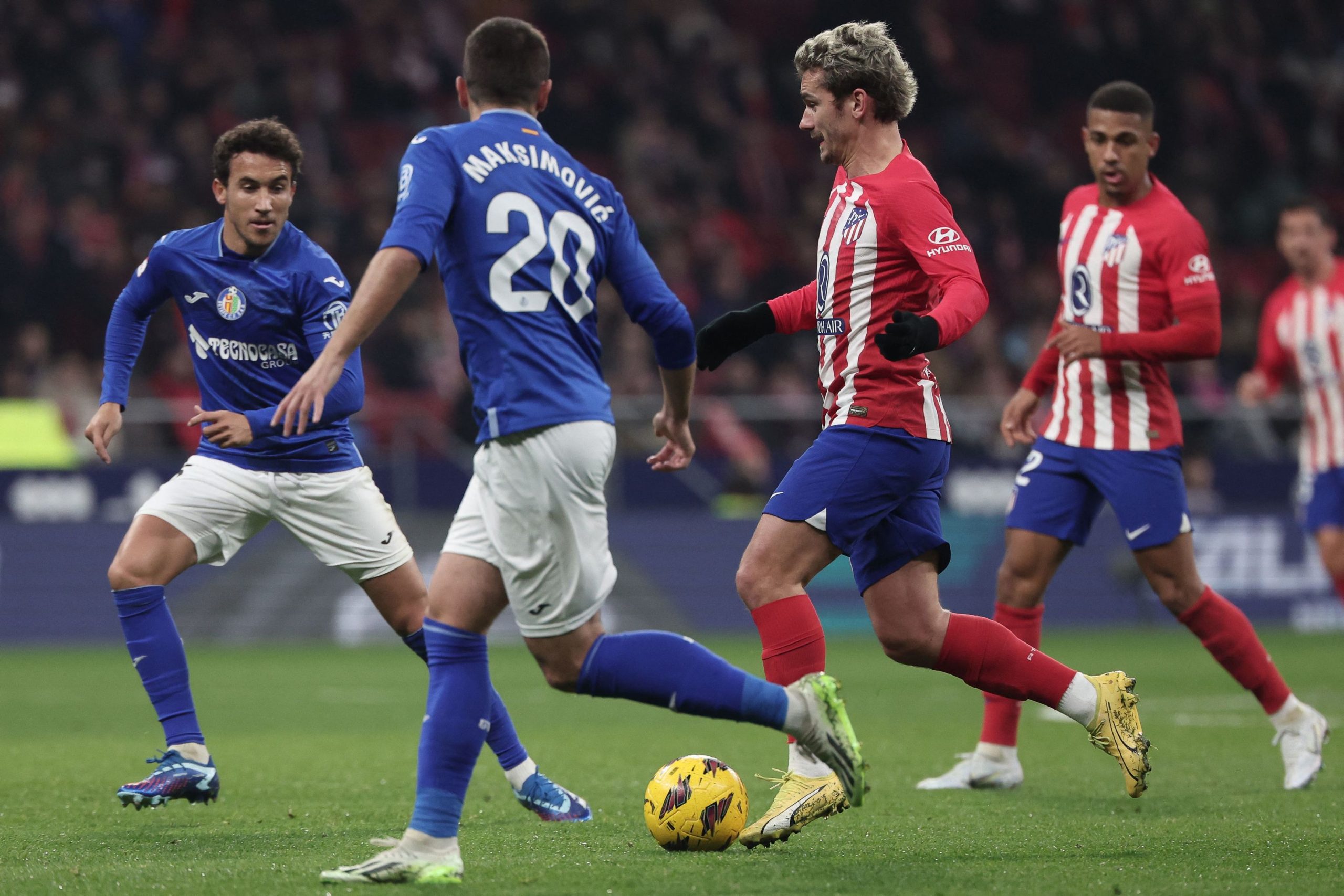 Historia en el Metropolitano: el Getafe corta la racha de 20 victorias y Griezmann iguala a Luis