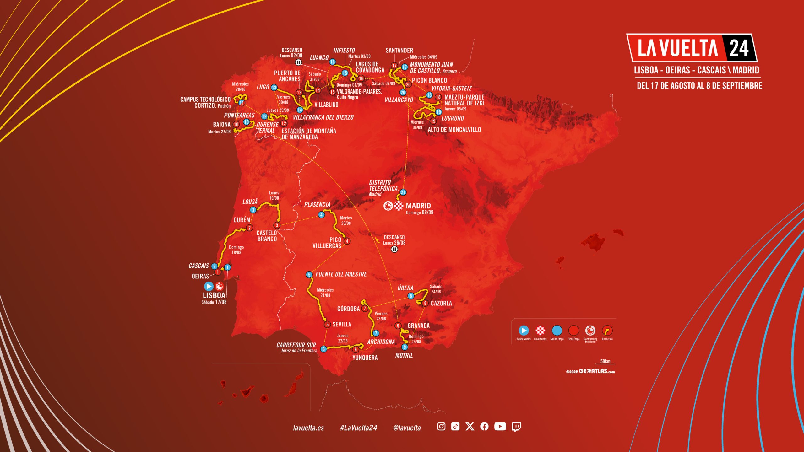 Vuelta 2024: Retorno a los Lagos, crono final y nueva salida en Lisboa a cambio de dos millones de euros