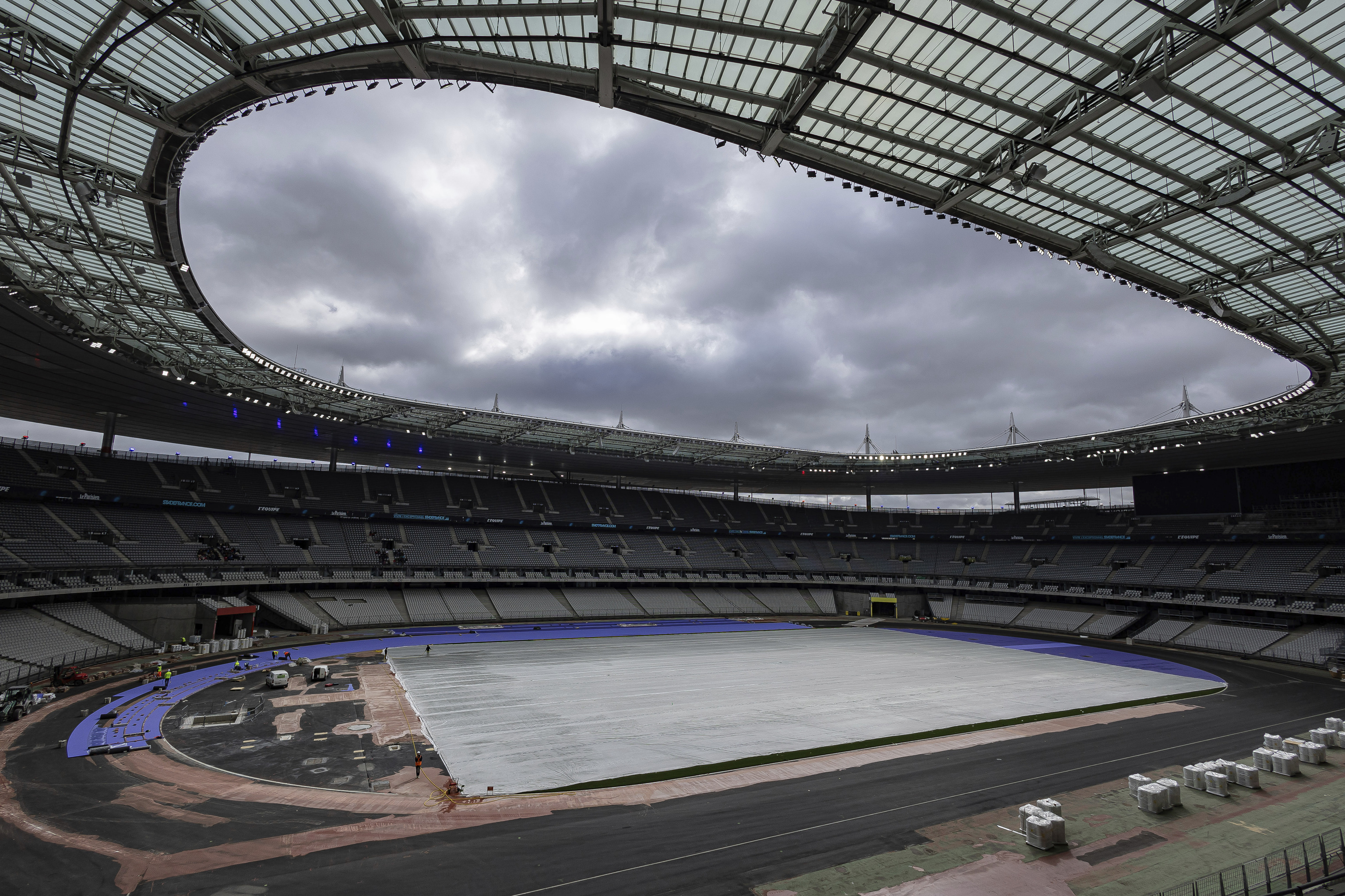 El Stade de France, en obras para los Juegos.