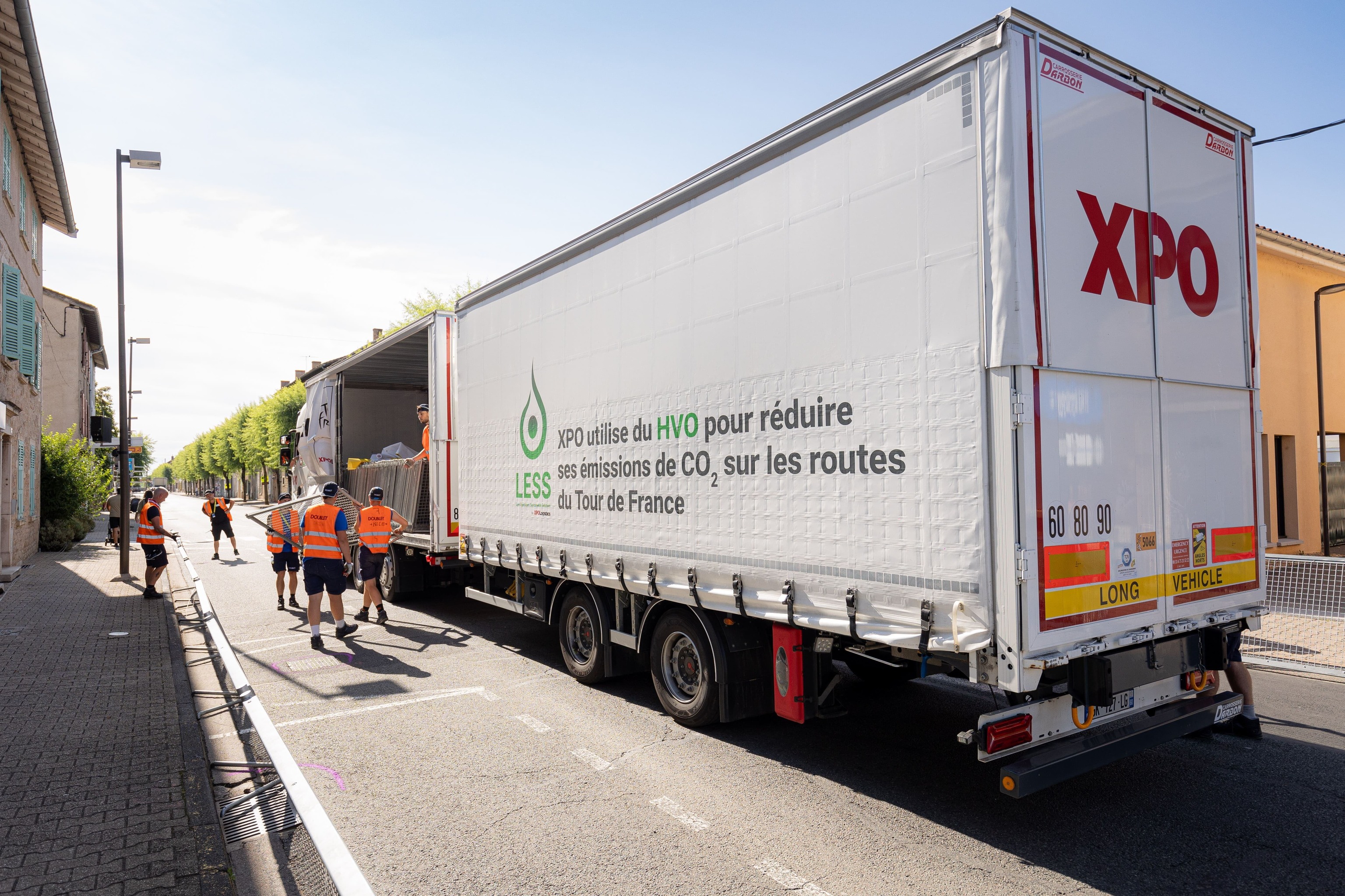 Uno de los camiones del Tour de XPO Logistics.