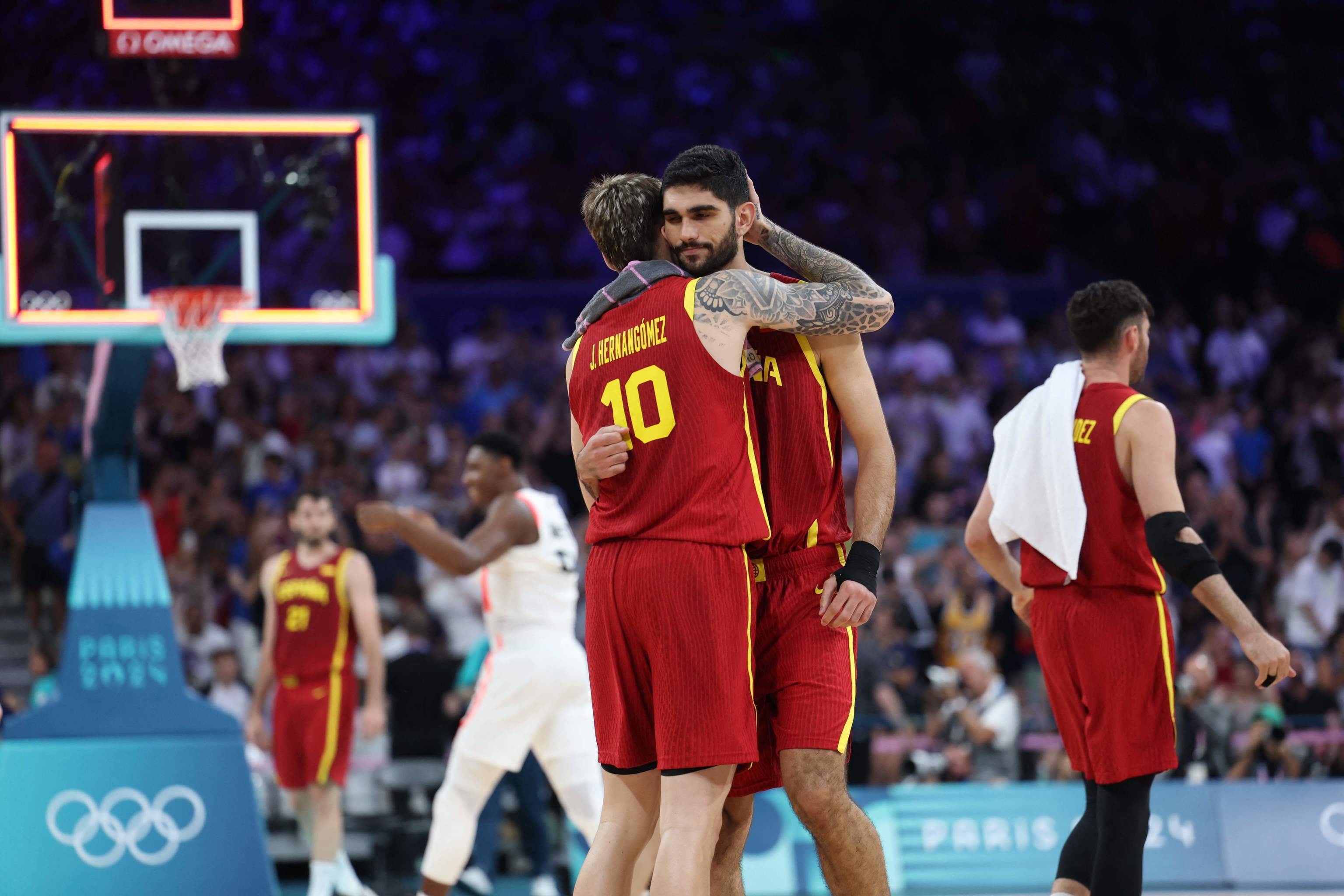 Juancho y Aldama, tras la eliminación.