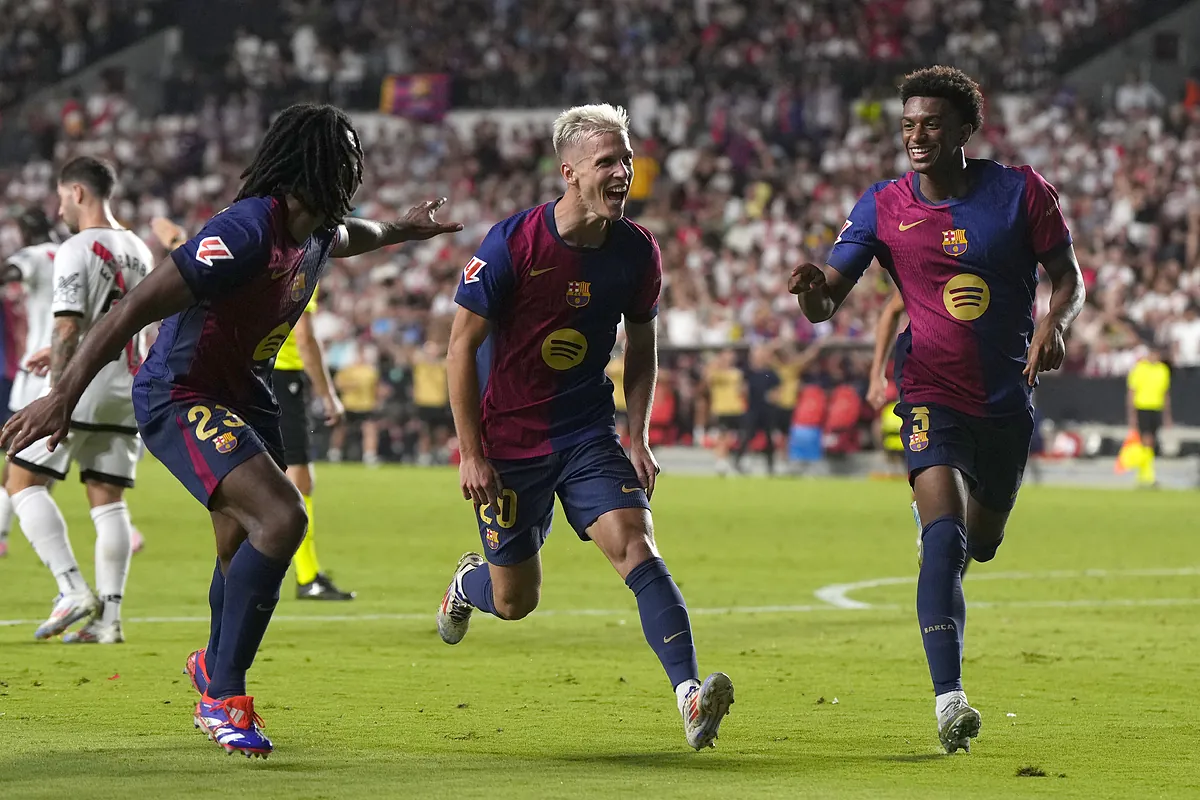 Dani Olmo firma el debut soñado y completa la remontada del Barça en Vallecas