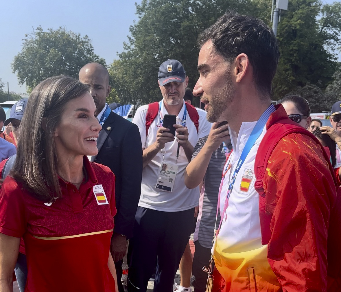 La reina, con Álvaro Martín.